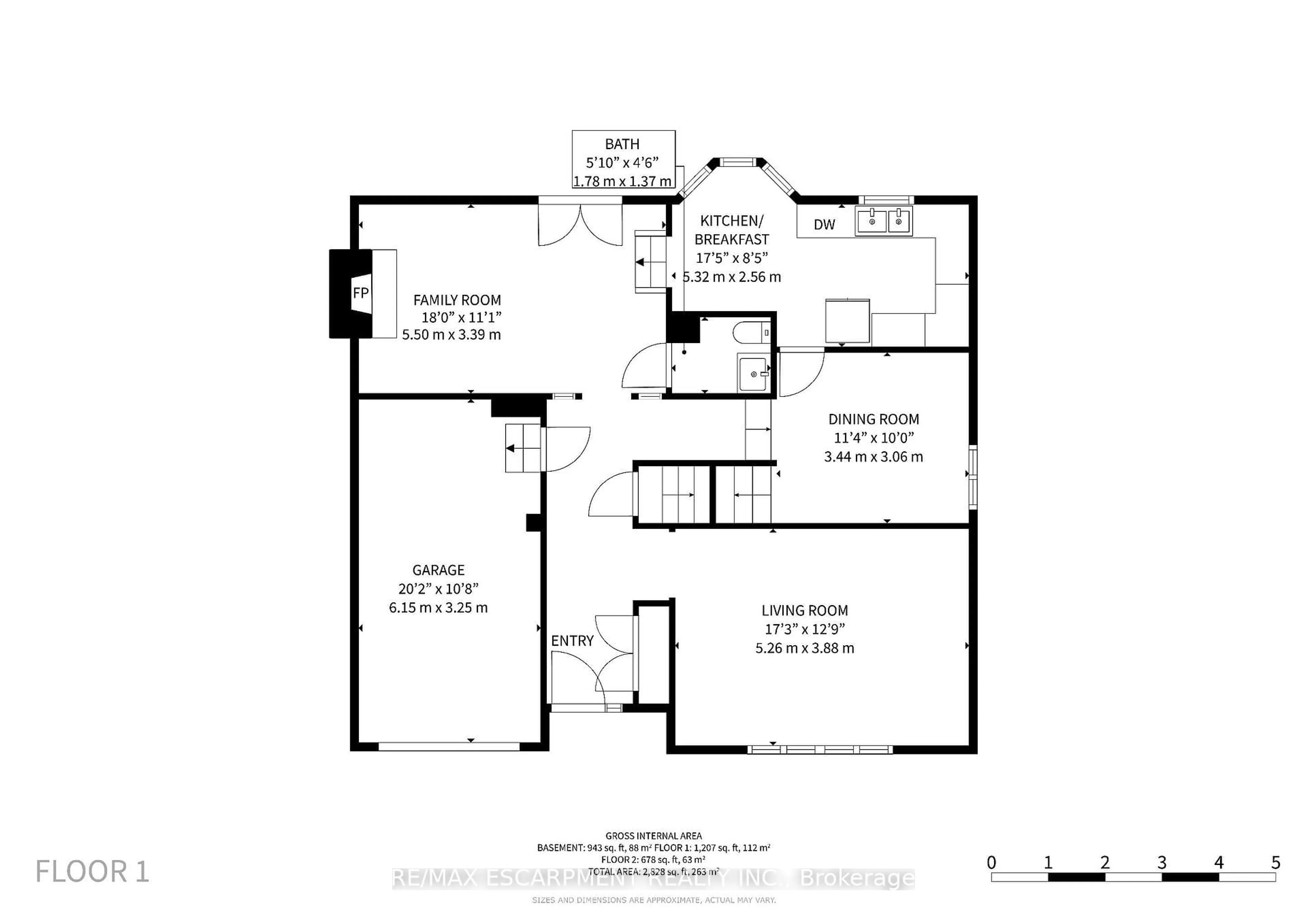 Floor plan for 2208 Lancaster Cres, Burlington Ontario L7P 3G5