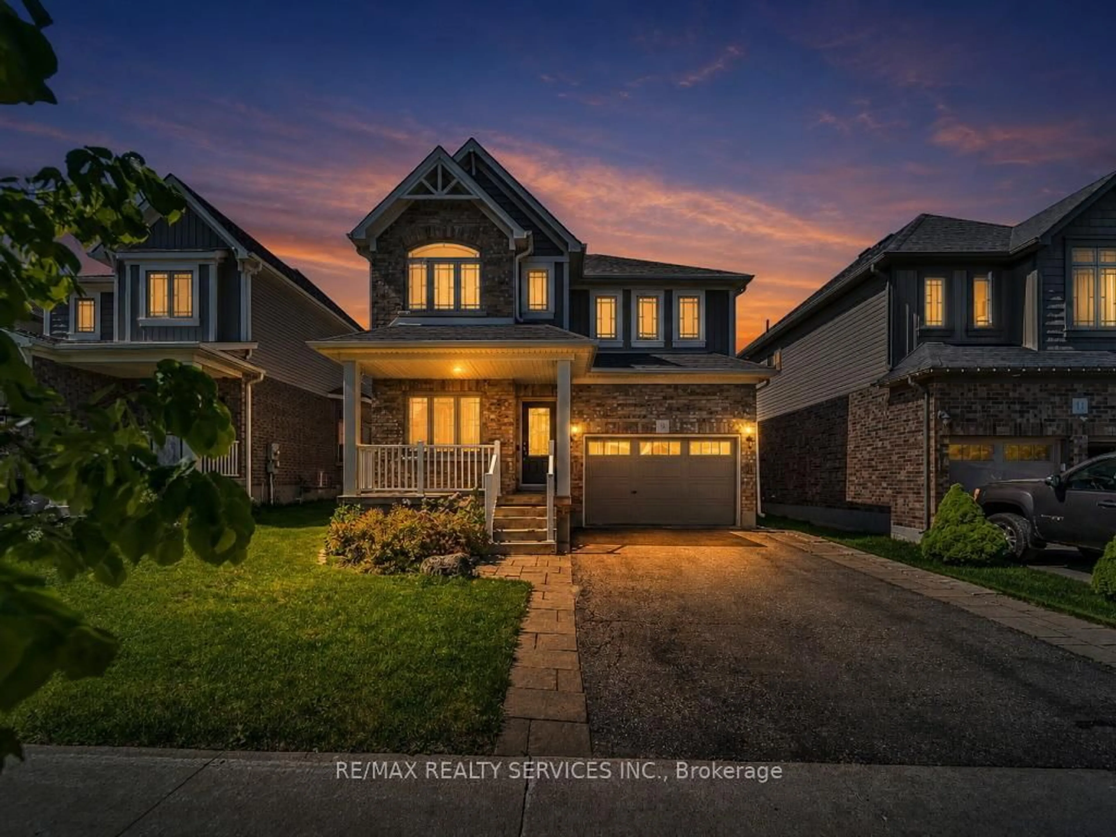 Home with brick exterior material, street for 9 Fitzgerald St, Orangeville Ontario L9W 6R7