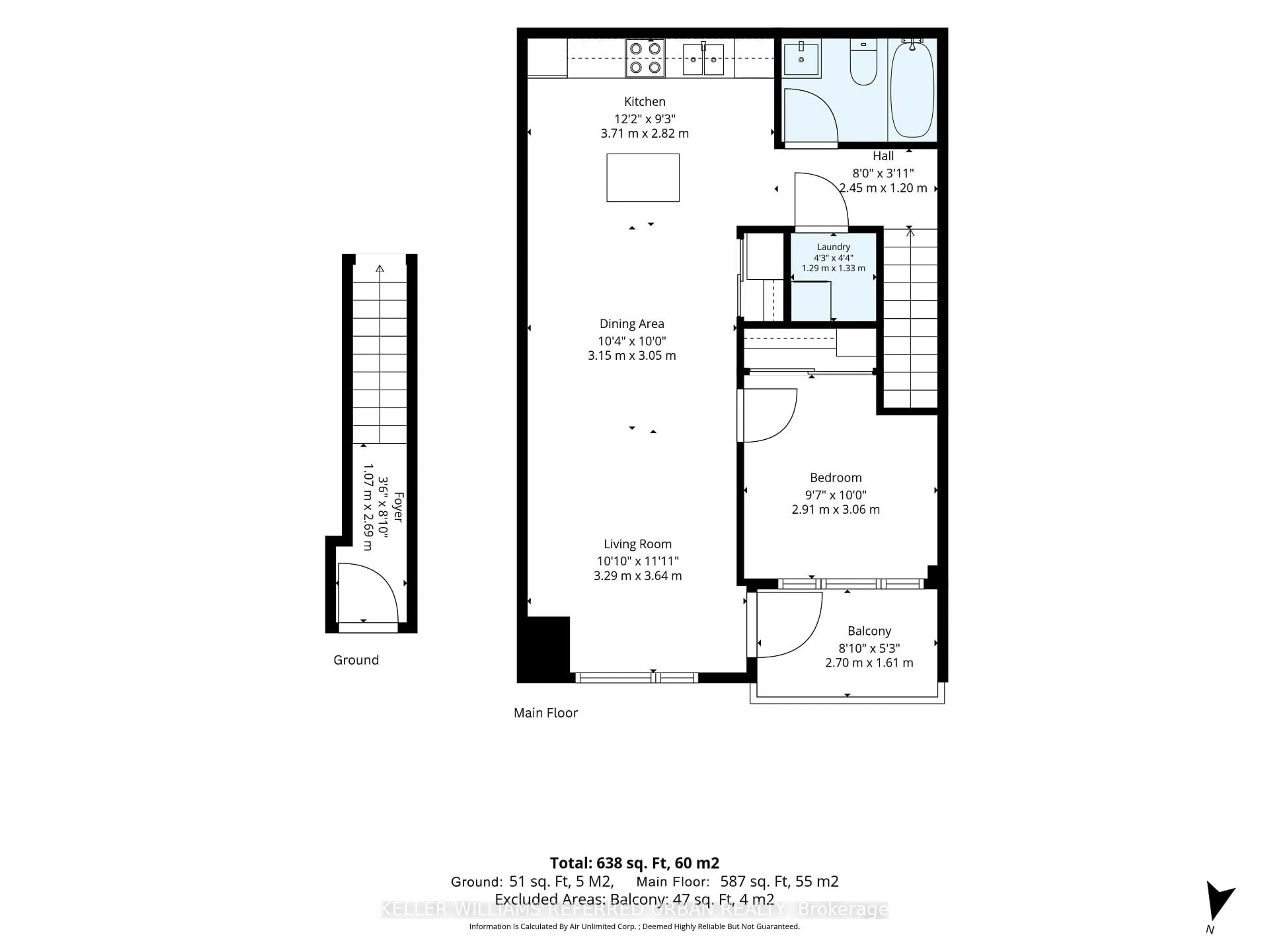 Floor plan for 2800 Keele St #111, Toronto Ontario M3M 0B8