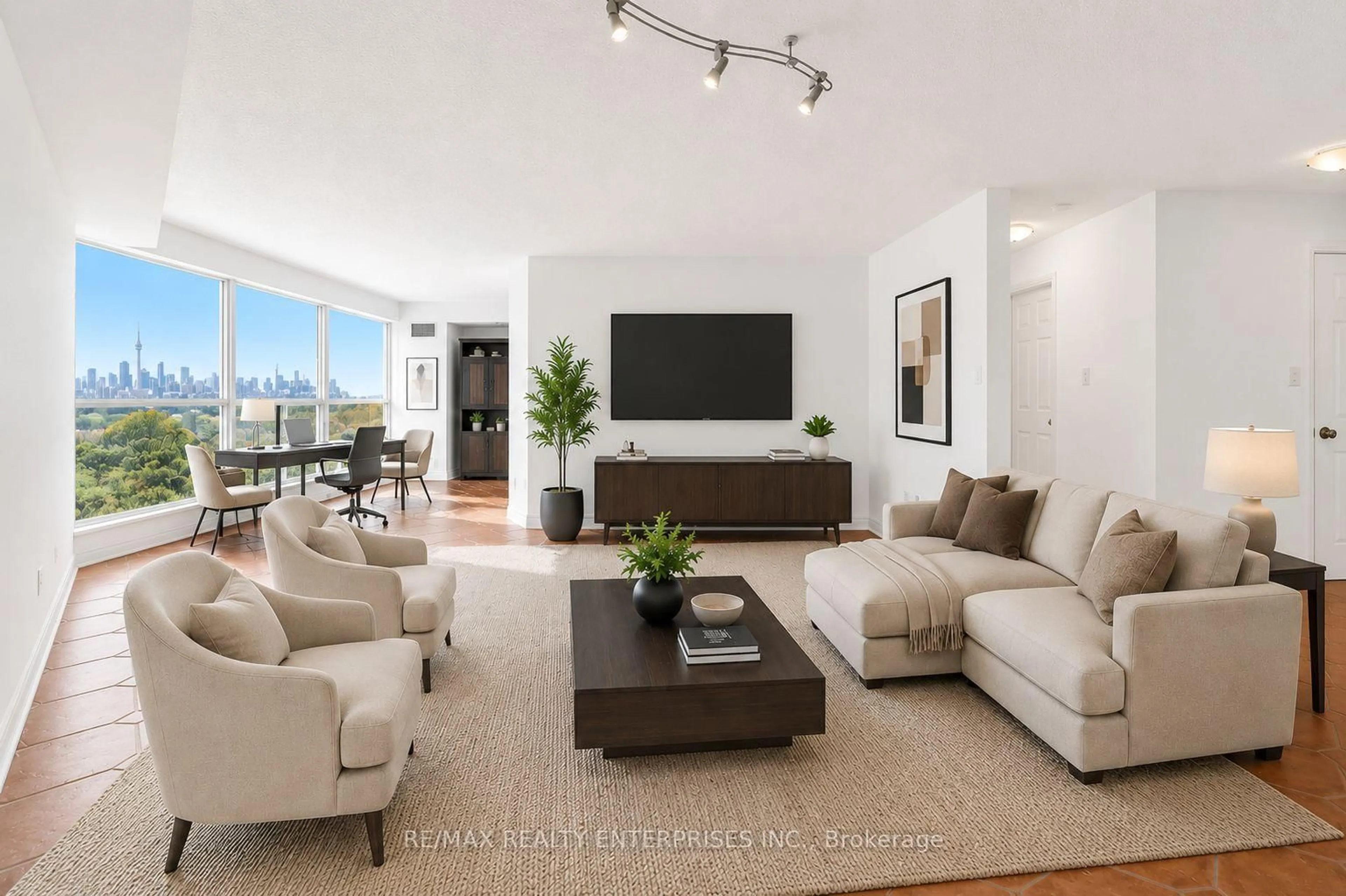 Living room with furniture, unknown for 2261 Lake Shore Blvd #607, Toronto Ontario M8V 3X1