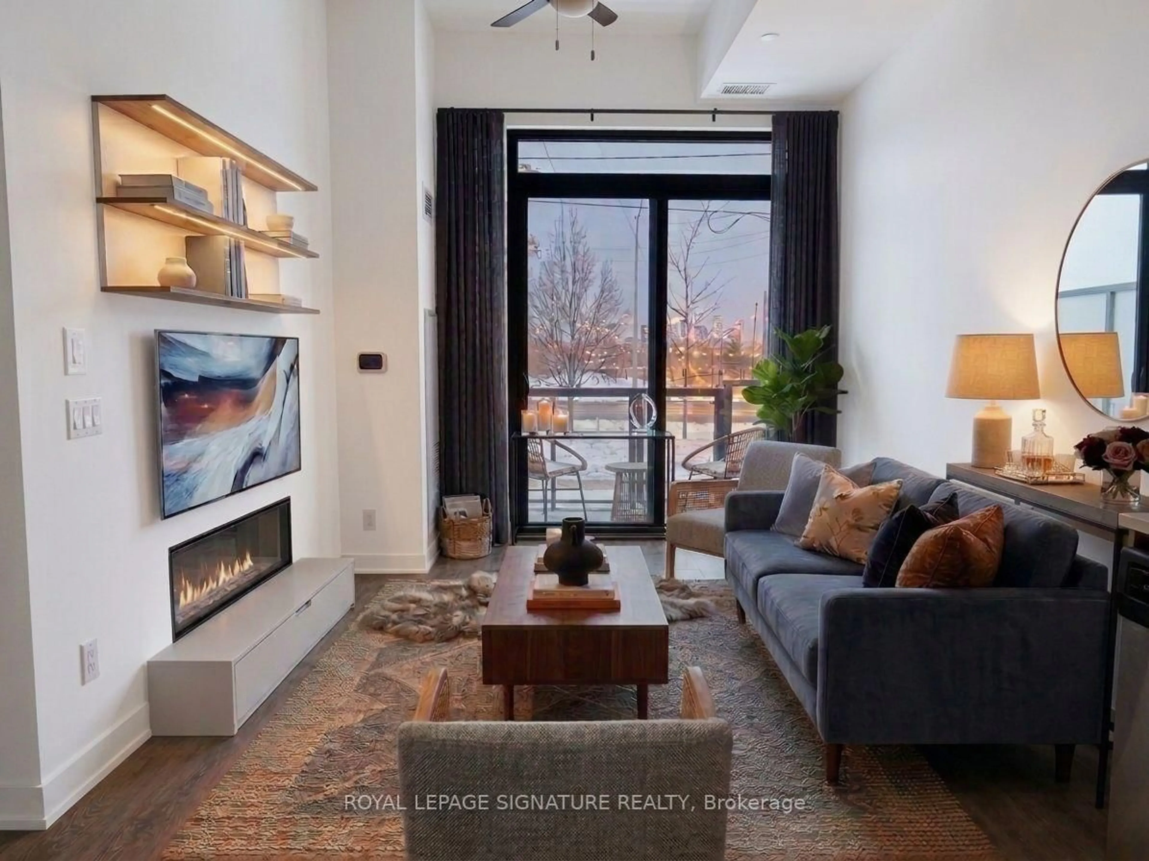 Living room with furniture, unknown for 3200 Dakota Common #104B, Burlington Ontario L7M 2A7