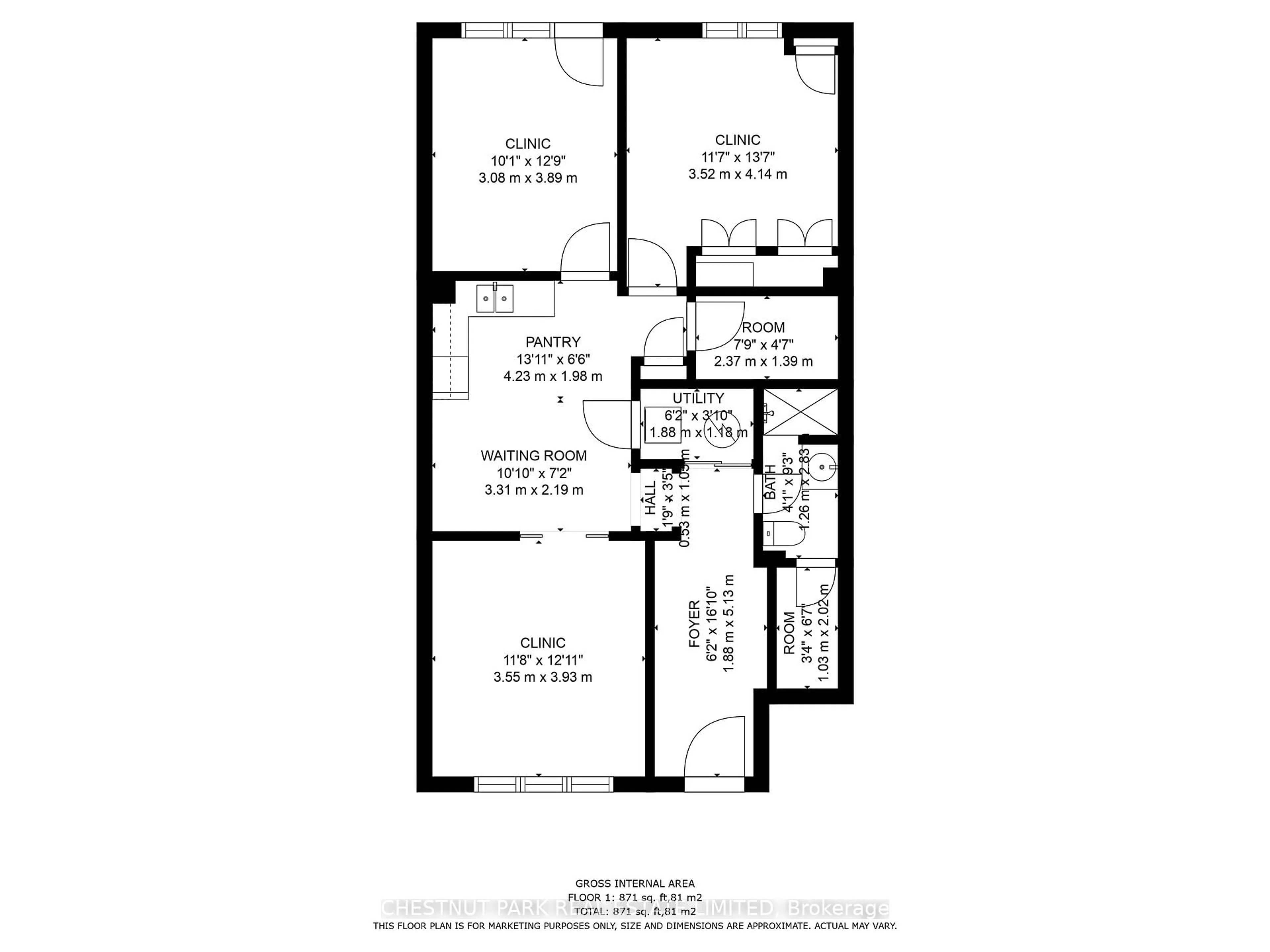 Floor plan for 885 Lakeshore Rd #5, Mississauga Ontario L5E 1E2