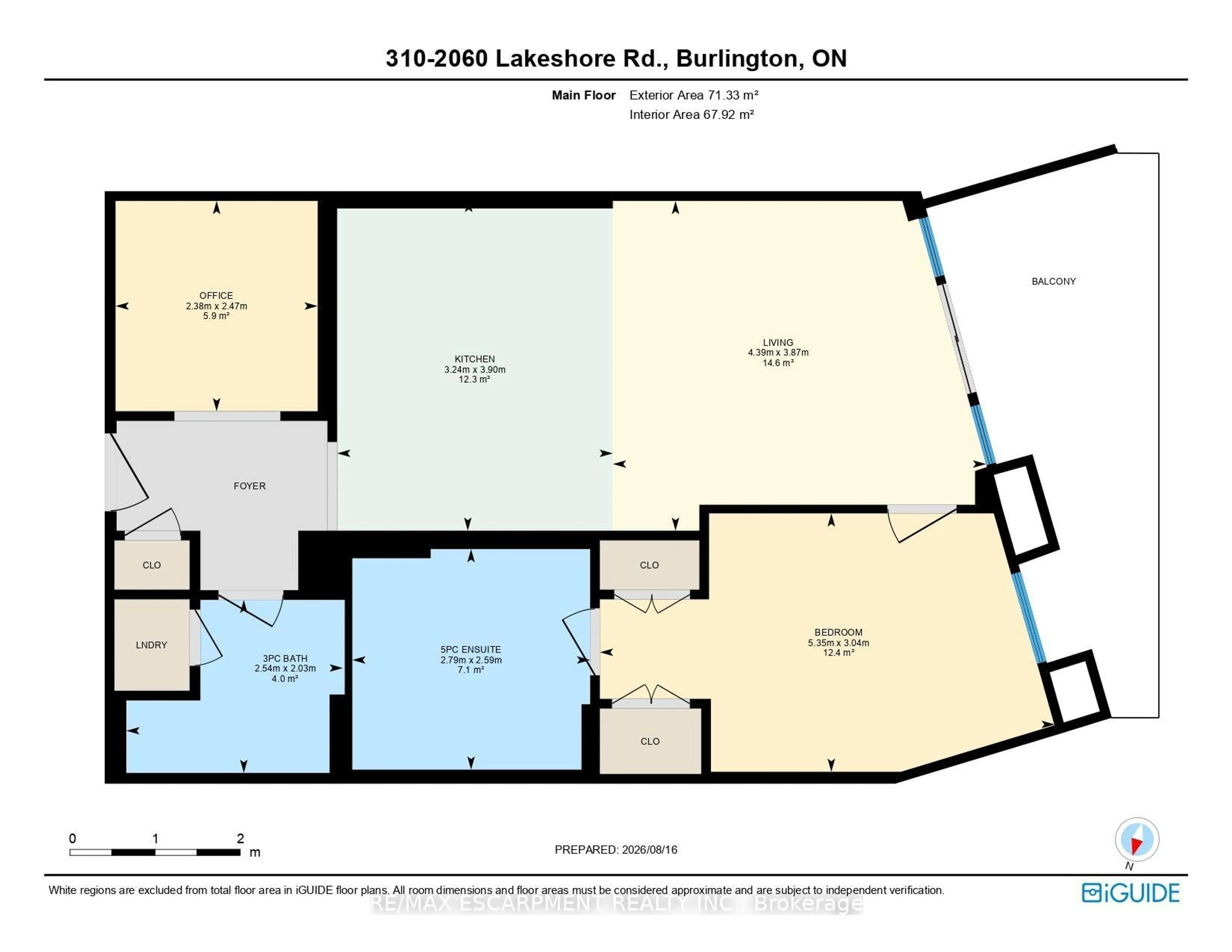 Floor plan for 2060 Lakeshore Rd #310, Burlington Ontario L7R 0G2