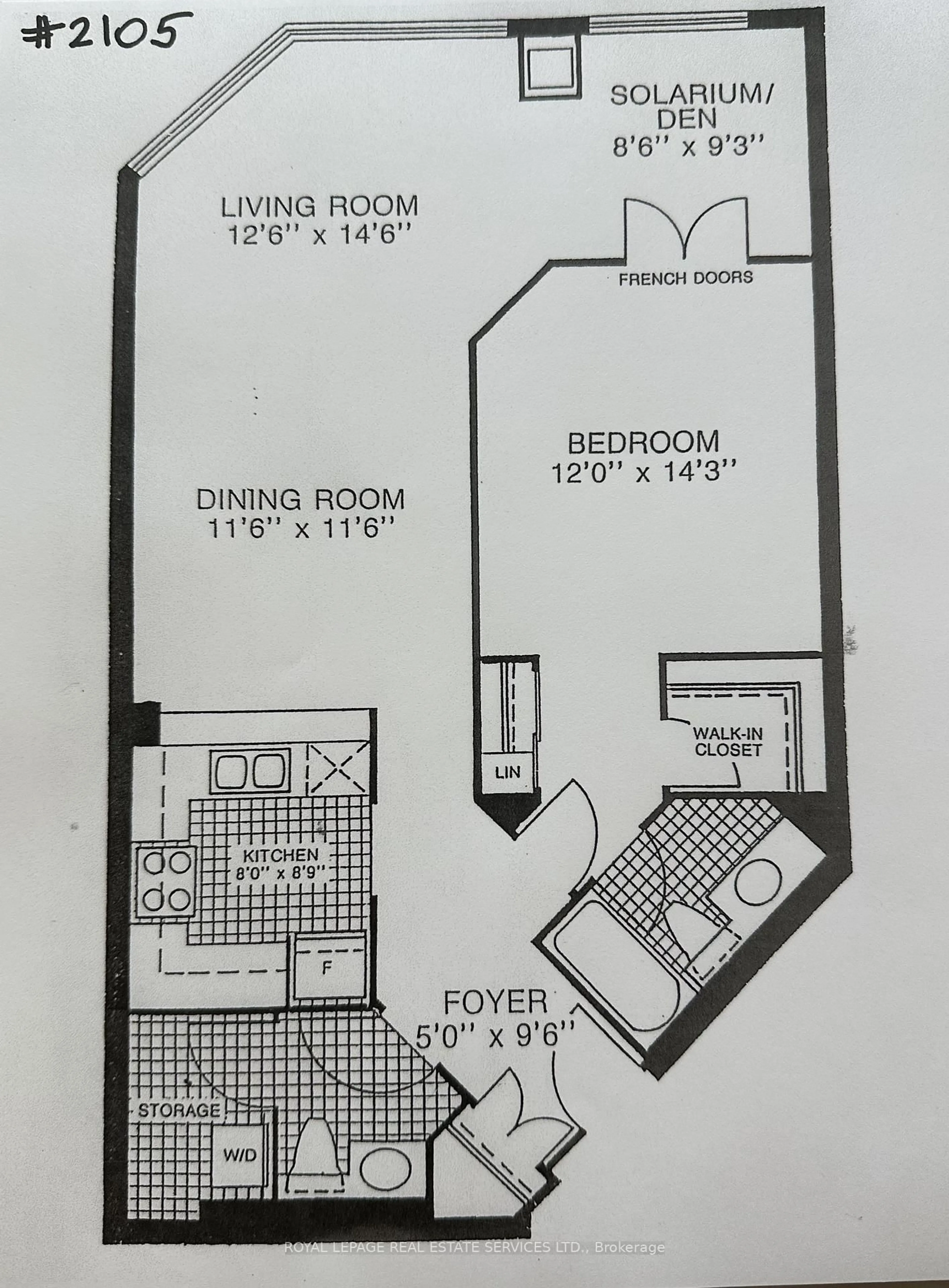 Floor plan for 2269 Lake Shore Blvd #2105, Toronto Ontario M8V 3X6