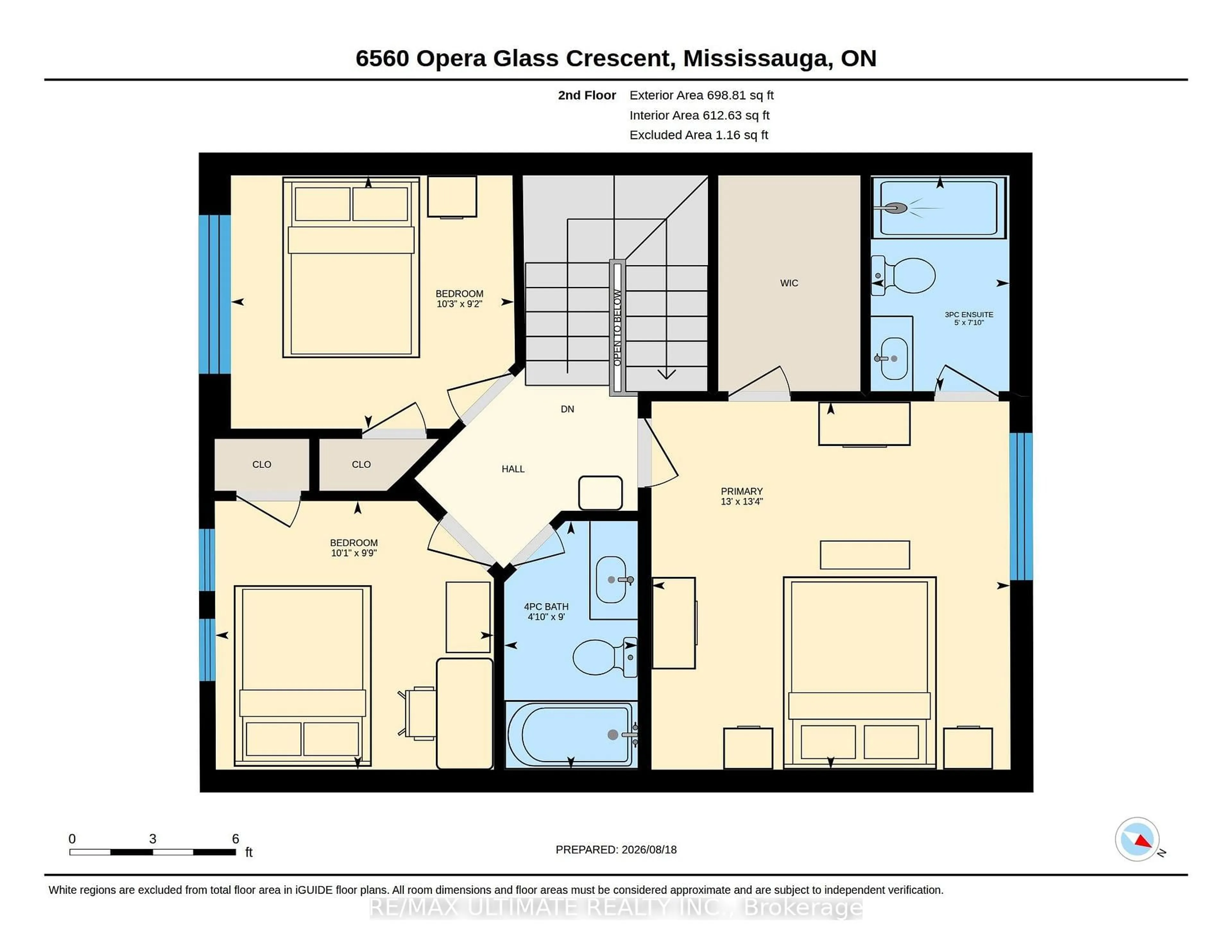 Floor plan for 6560 Opera Glass Cres, Mississauga Ontario L5W 1S1