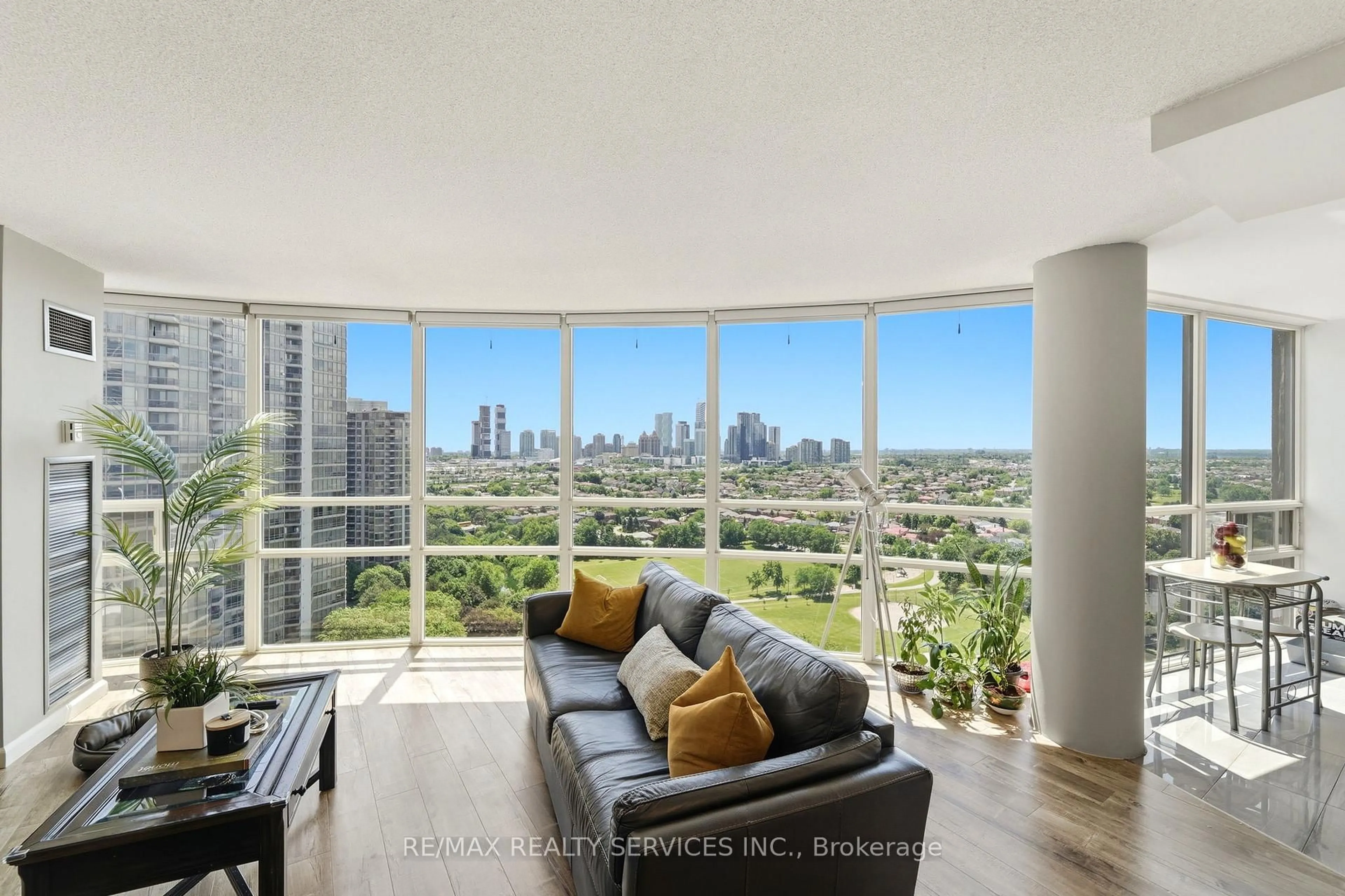 Living room with furniture, unknown for 50 Eglinton Ave #2007, Mississauga Ontario L5R 3P5