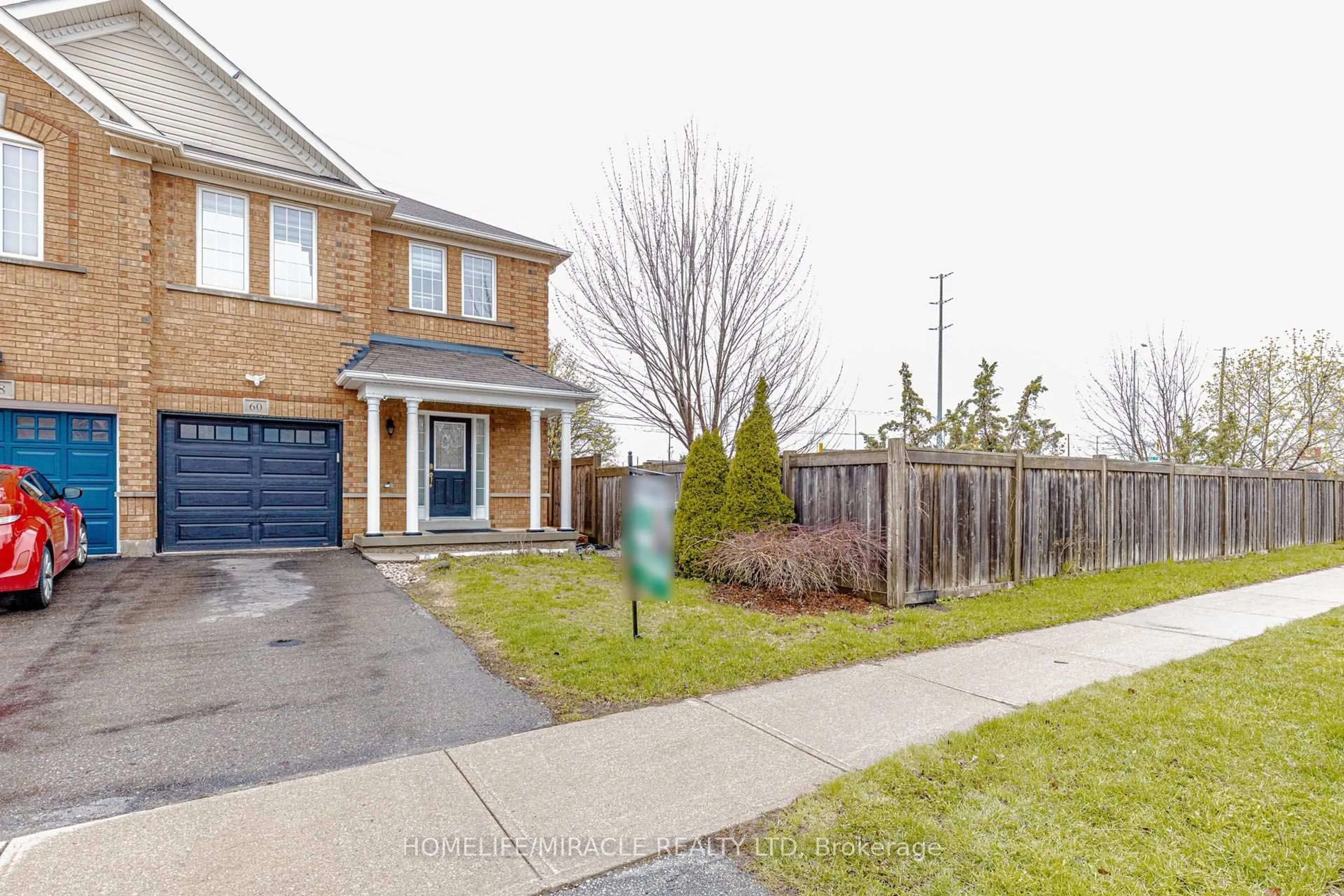 A pic from outside/outdoor area/front of a property/back of a property/a pic from drone, street for 60 Bushmill Circ, Brampton Ontario L7A 0K8