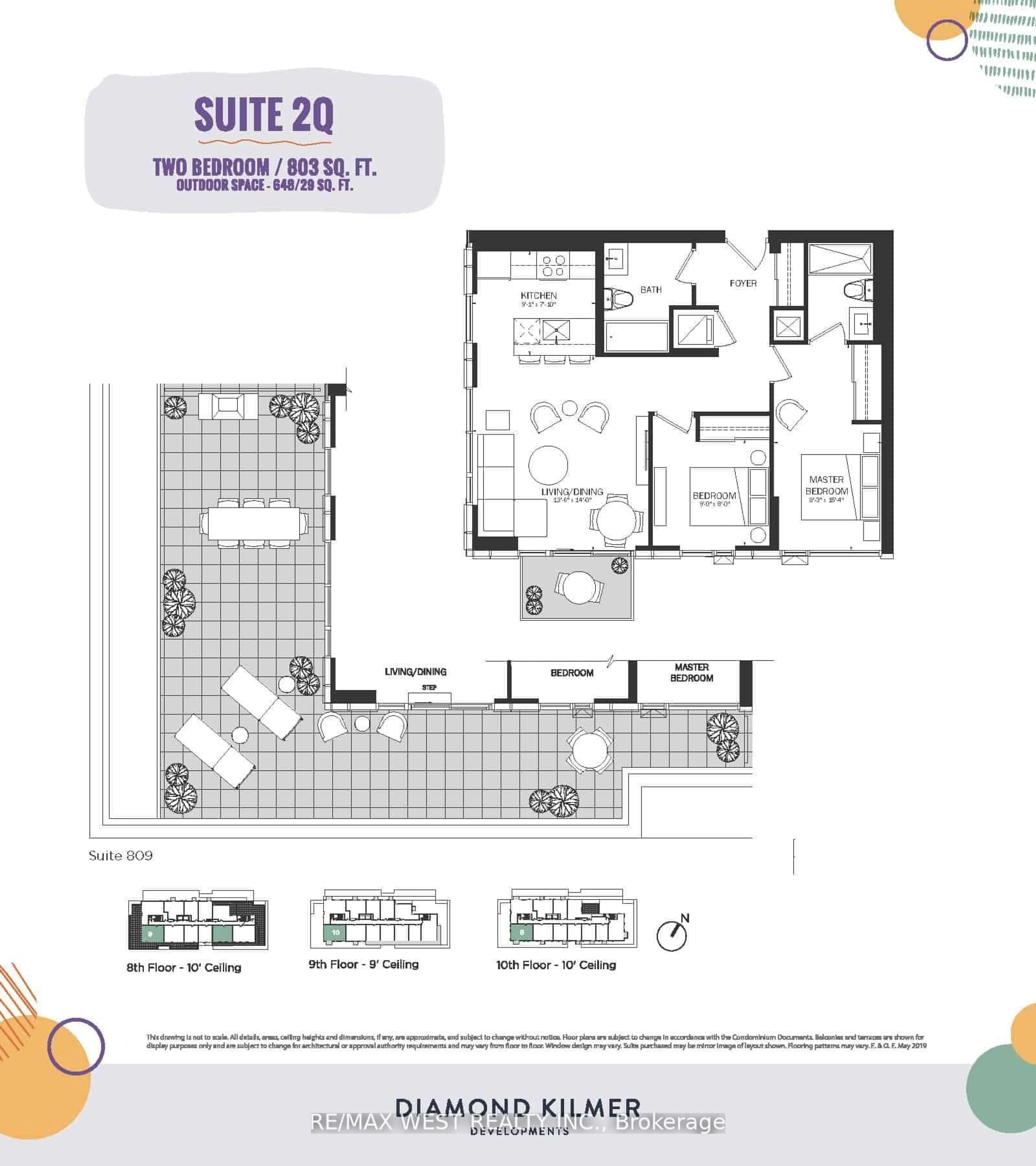 Floor plan for 1808 St. Clair Ave #910, Toronto Ontario M6N 0C1