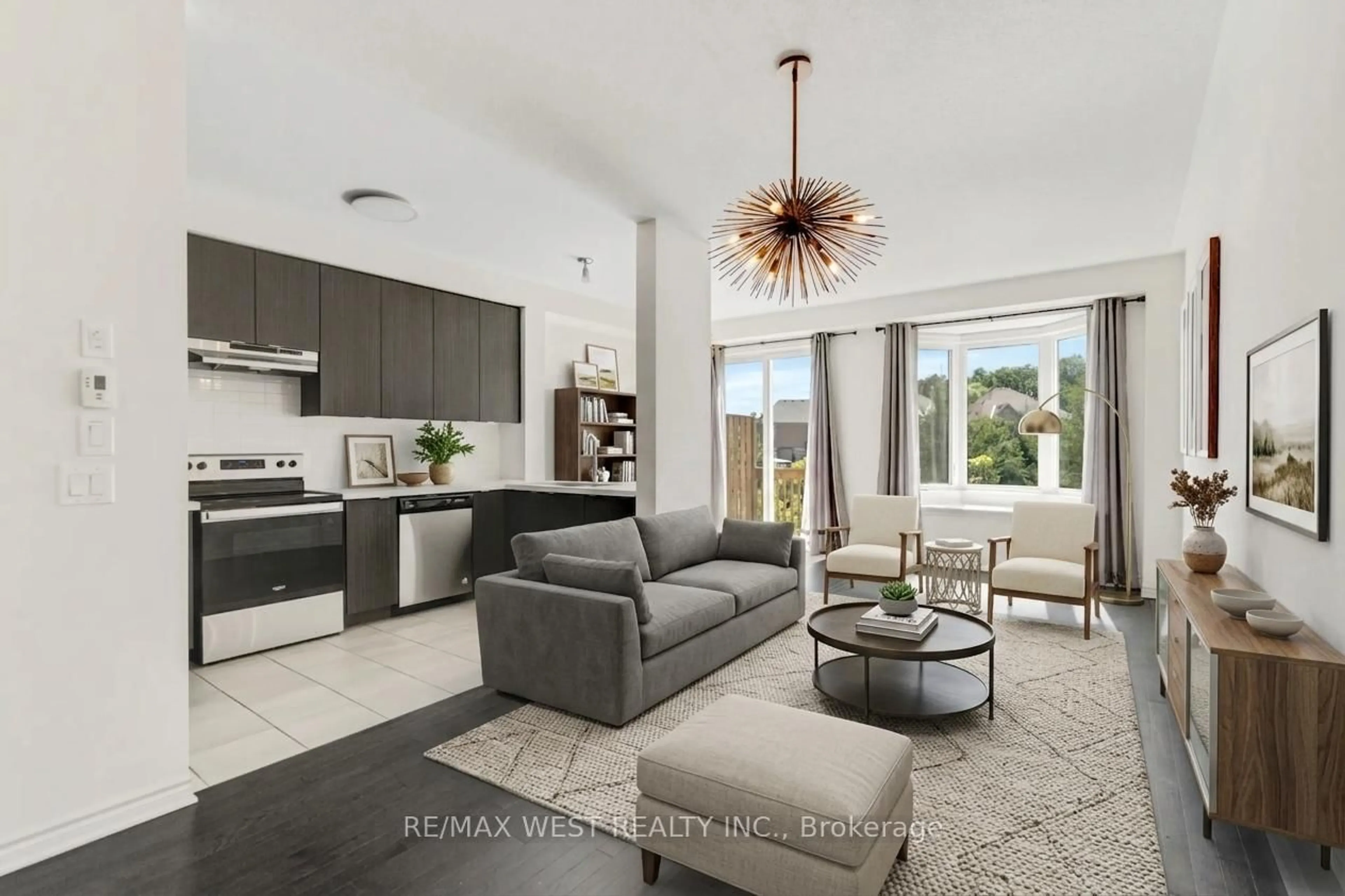 Open concept kitchen, ceramic/tile floor for 50 Edinburgh Dr #69, Brampton Ontario L6Y 1N9