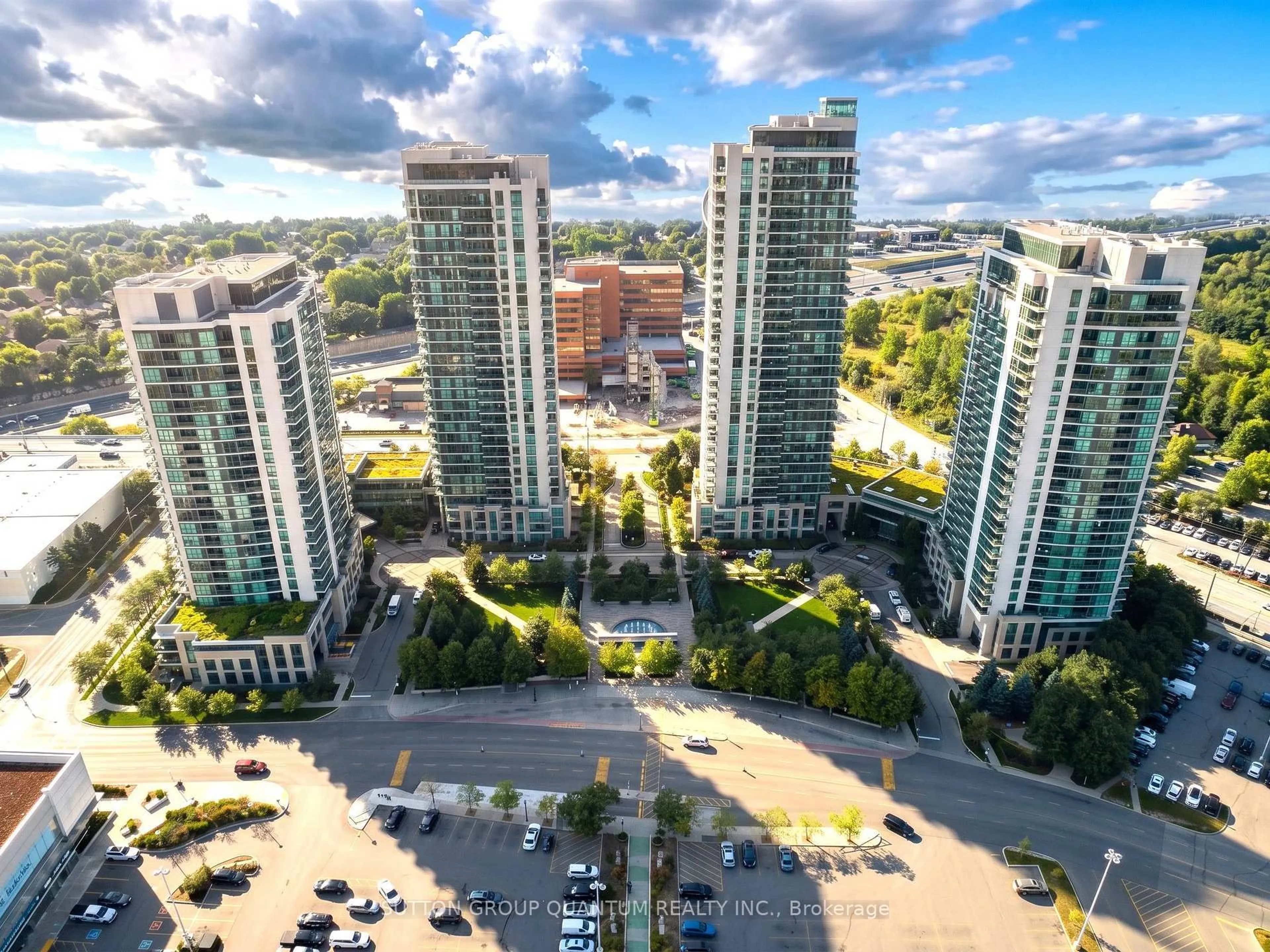 A pic from outside/outdoor area/front of a property/back of a property/a pic from drone, city buildings view from balcony for 205 Sherway Gardens Rd #1412, Toronto Ontario M9C 0A5