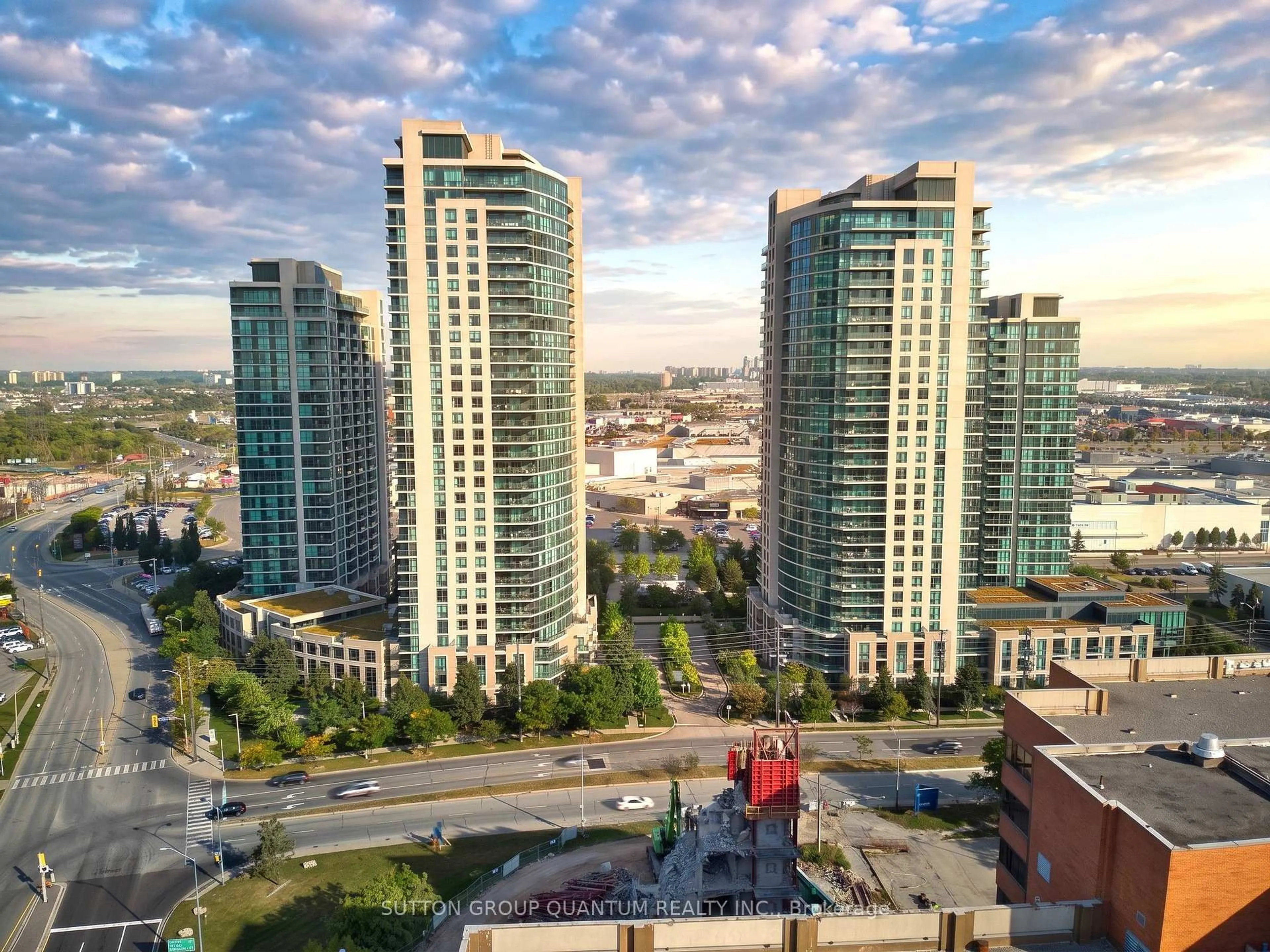 A pic from outside/outdoor area/front of a property/back of a property/a pic from drone, city buildings view from balcony for 205 Sherway Gardens Rd #1412, Toronto Ontario M9C 0A5