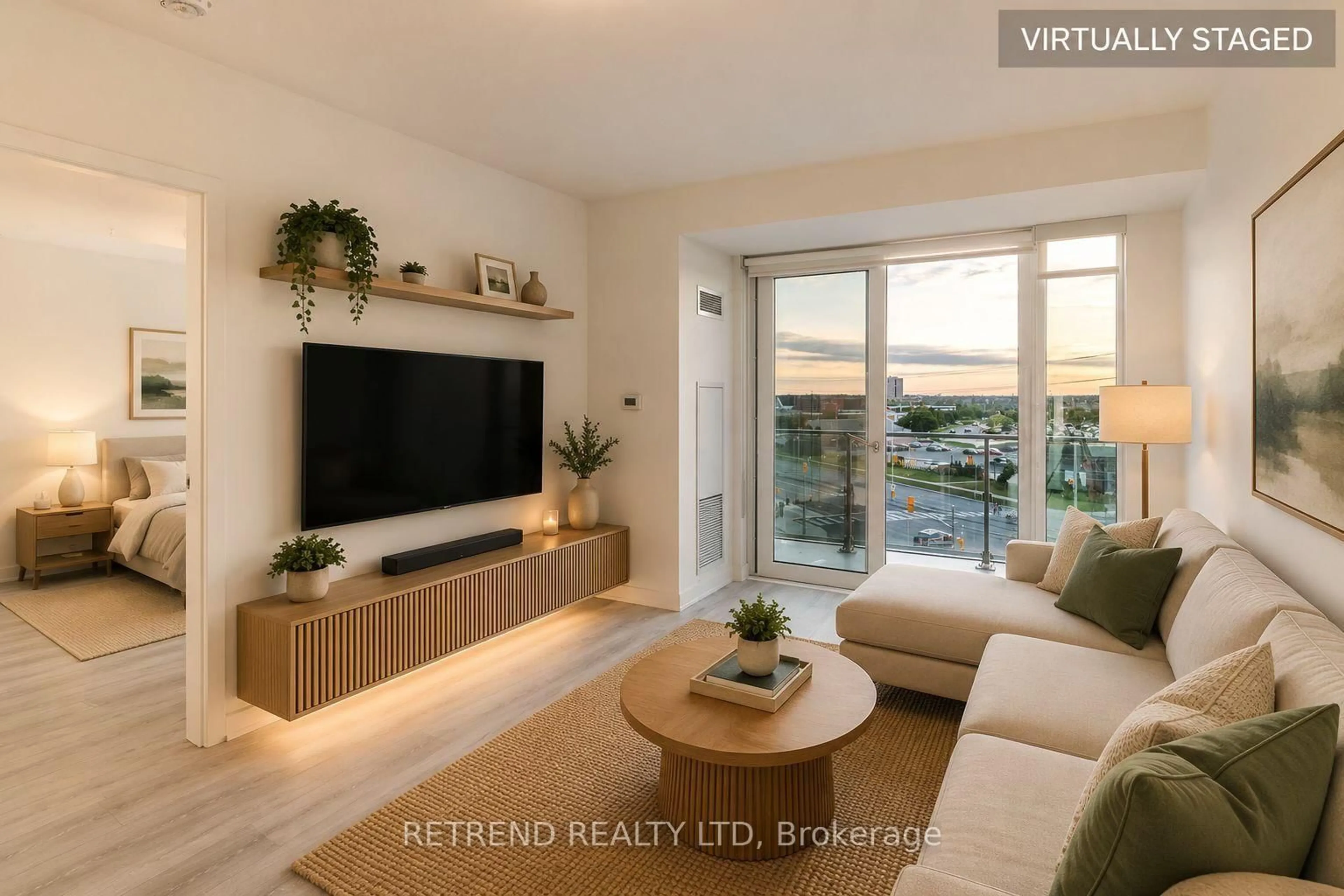 Living room with furniture, unknown for 4655 metcalfe Ave #501, Mississauga Ontario L5M 0Z7