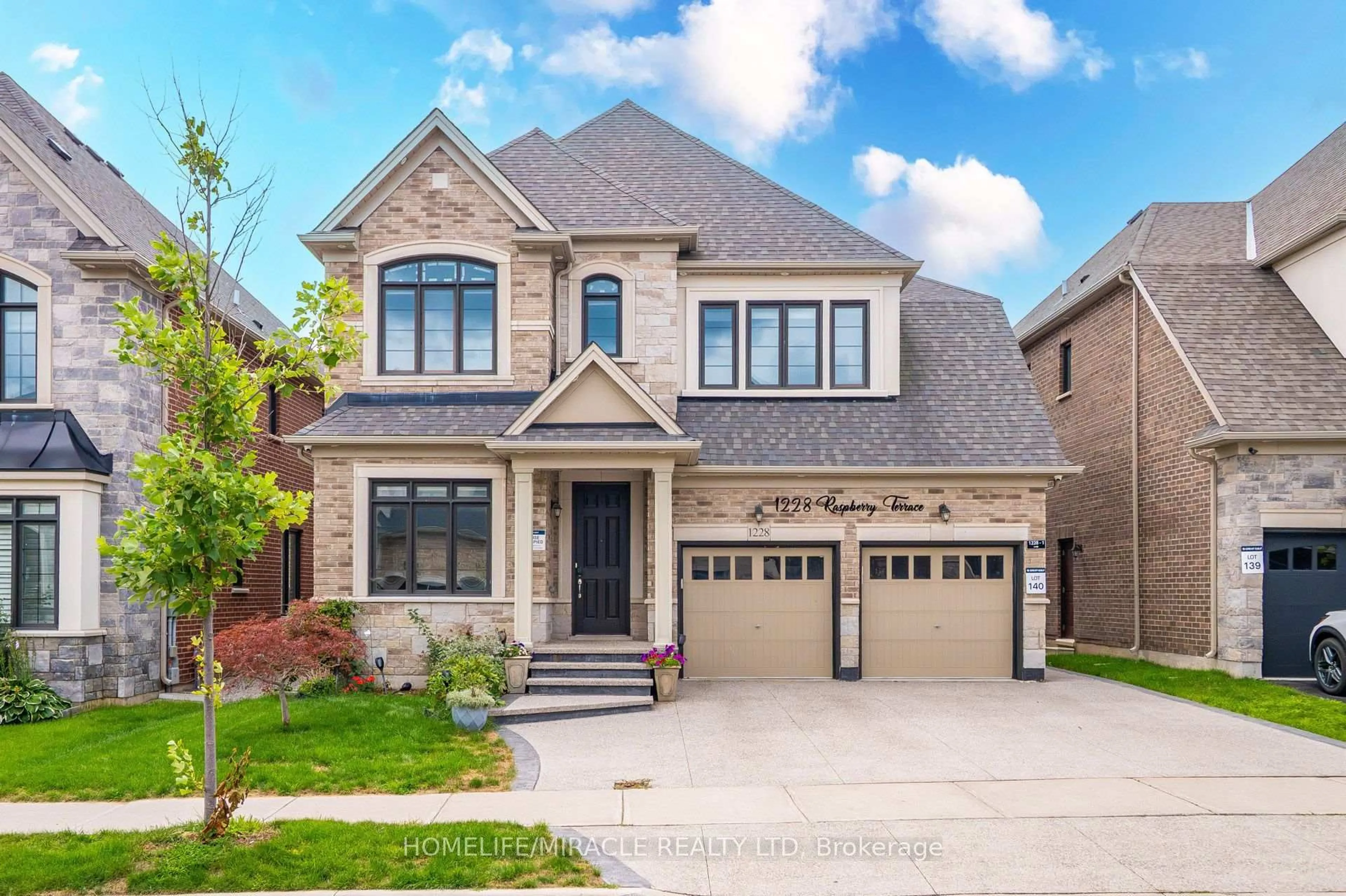 Home with brick exterior material, street for 1228 Raspberry Terr, Milton Ontario L9E 1N1