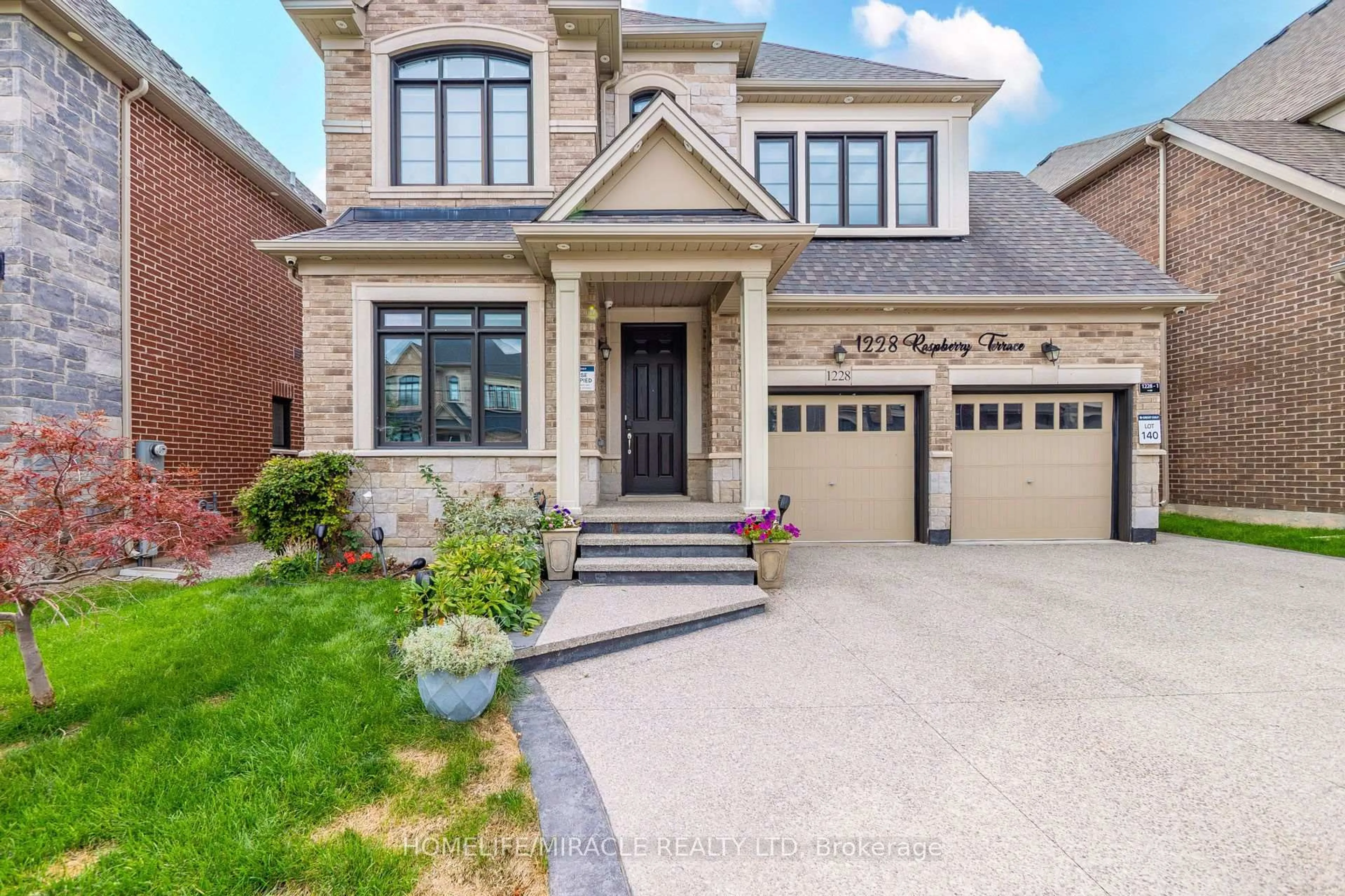 Home with brick exterior material, street for 1228 Raspberry Terr, Milton Ontario L9E 1N1