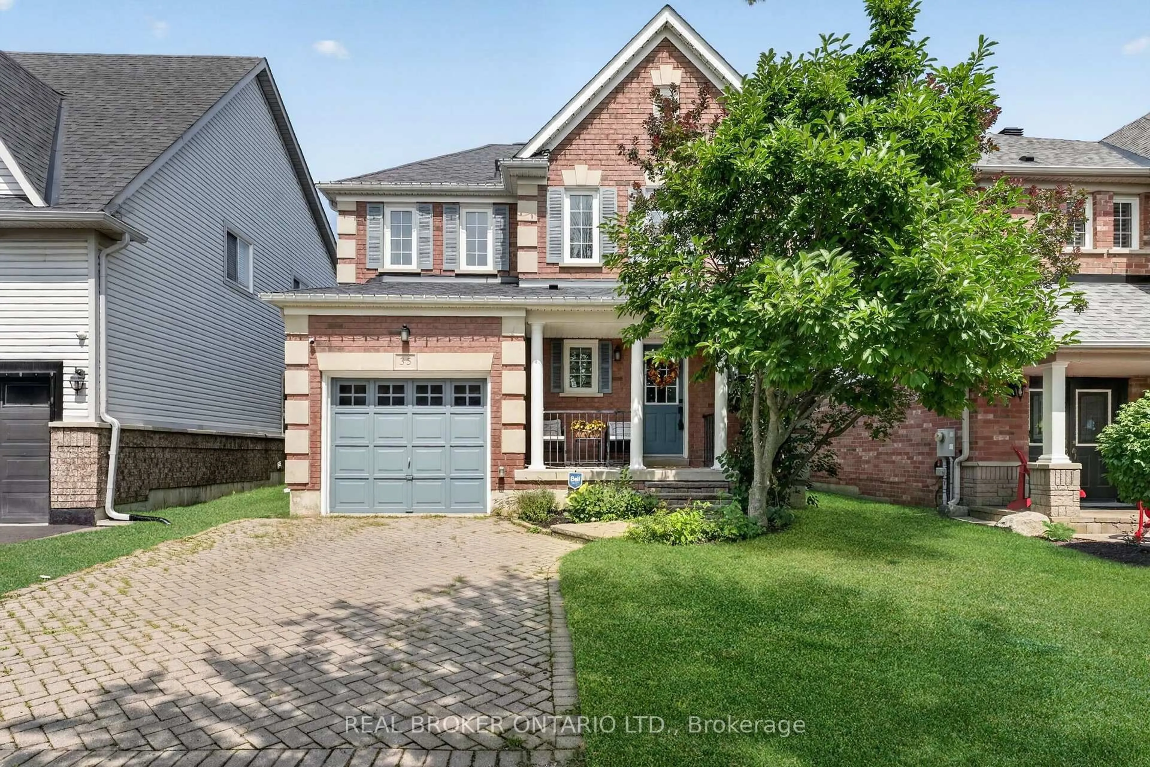 Home with brick exterior material, street for 35 Belmont Blvd, Halton Hills Ontario L7G 6B9