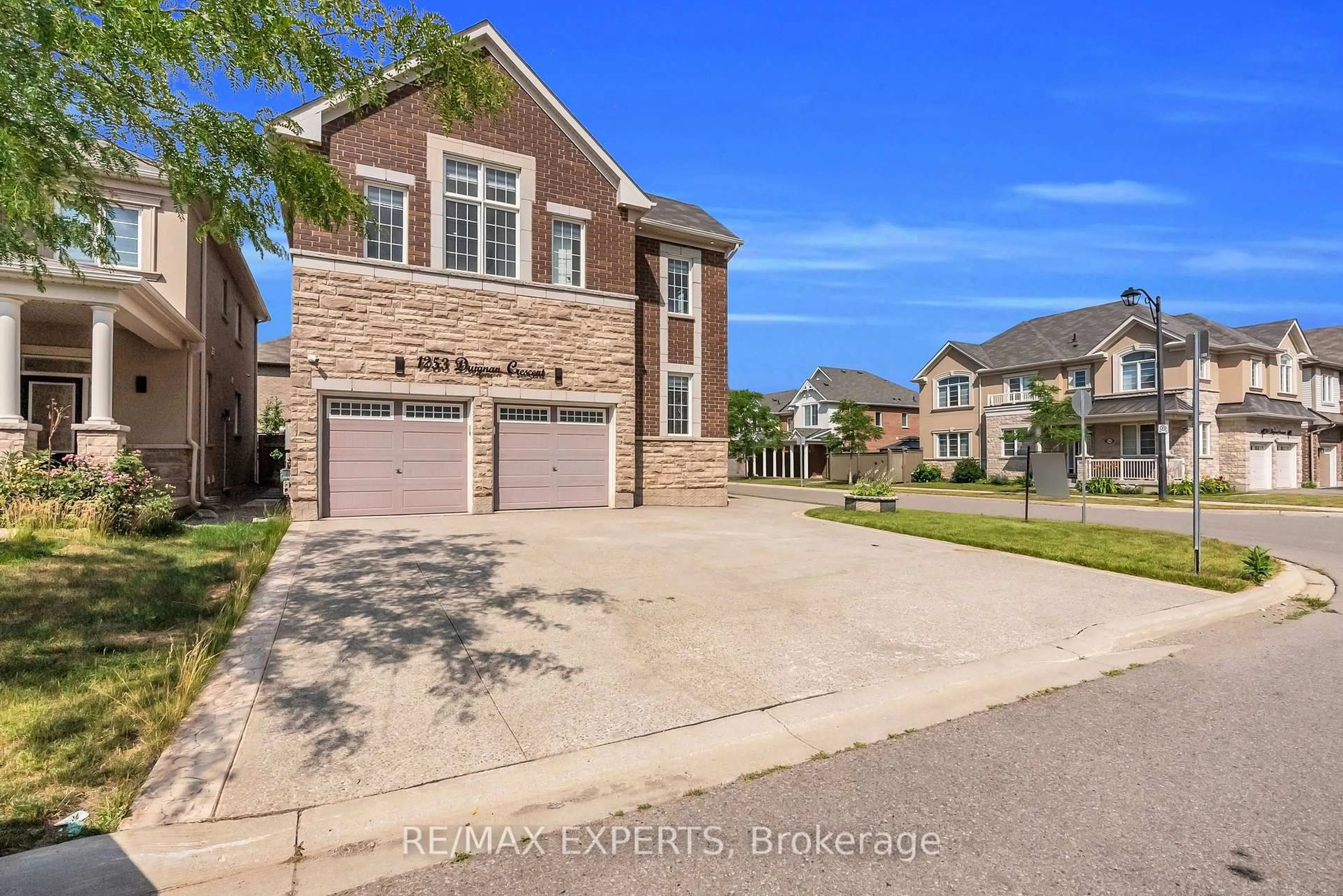 Home with brick exterior material, street for 1253 Duignan Cres, Milton Ontario L9E 1C5