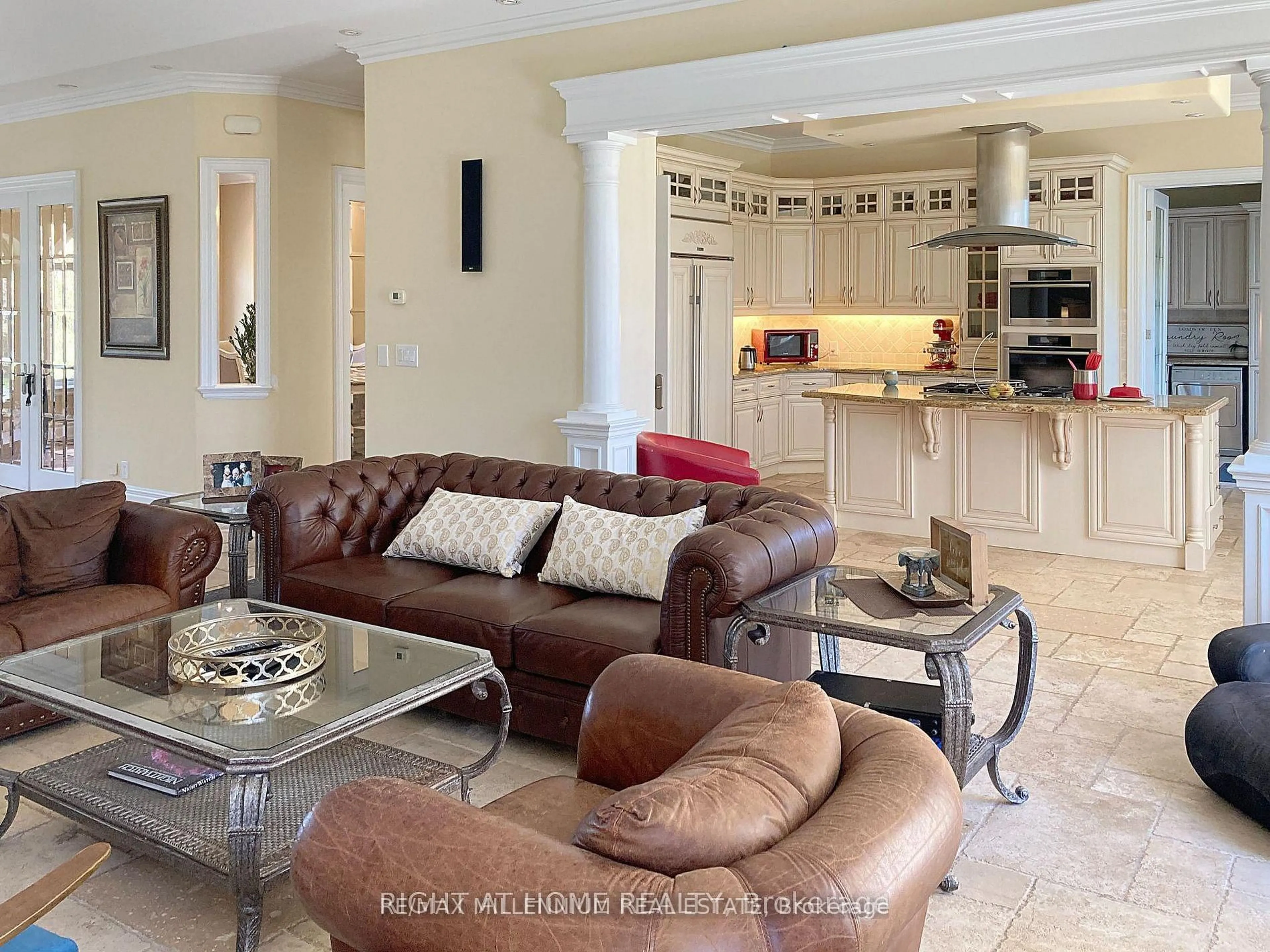 Living room with furniture, ceramic/tile floor for 16282 27 Side Rd, Halton Hills Ontario L0P 1N0