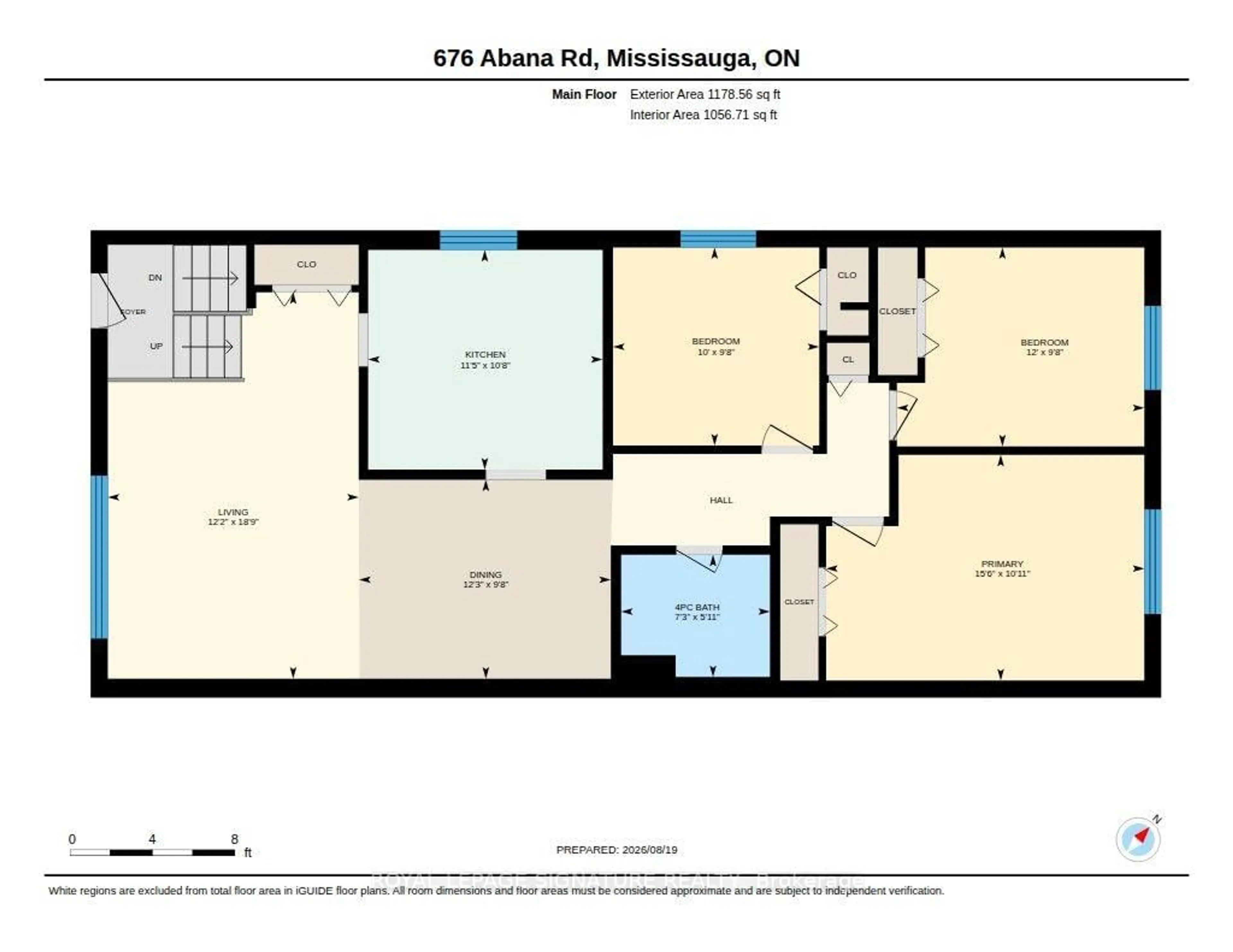 Floor plan for 676 Abana Rd, Mississauga Ontario L5A 1H4