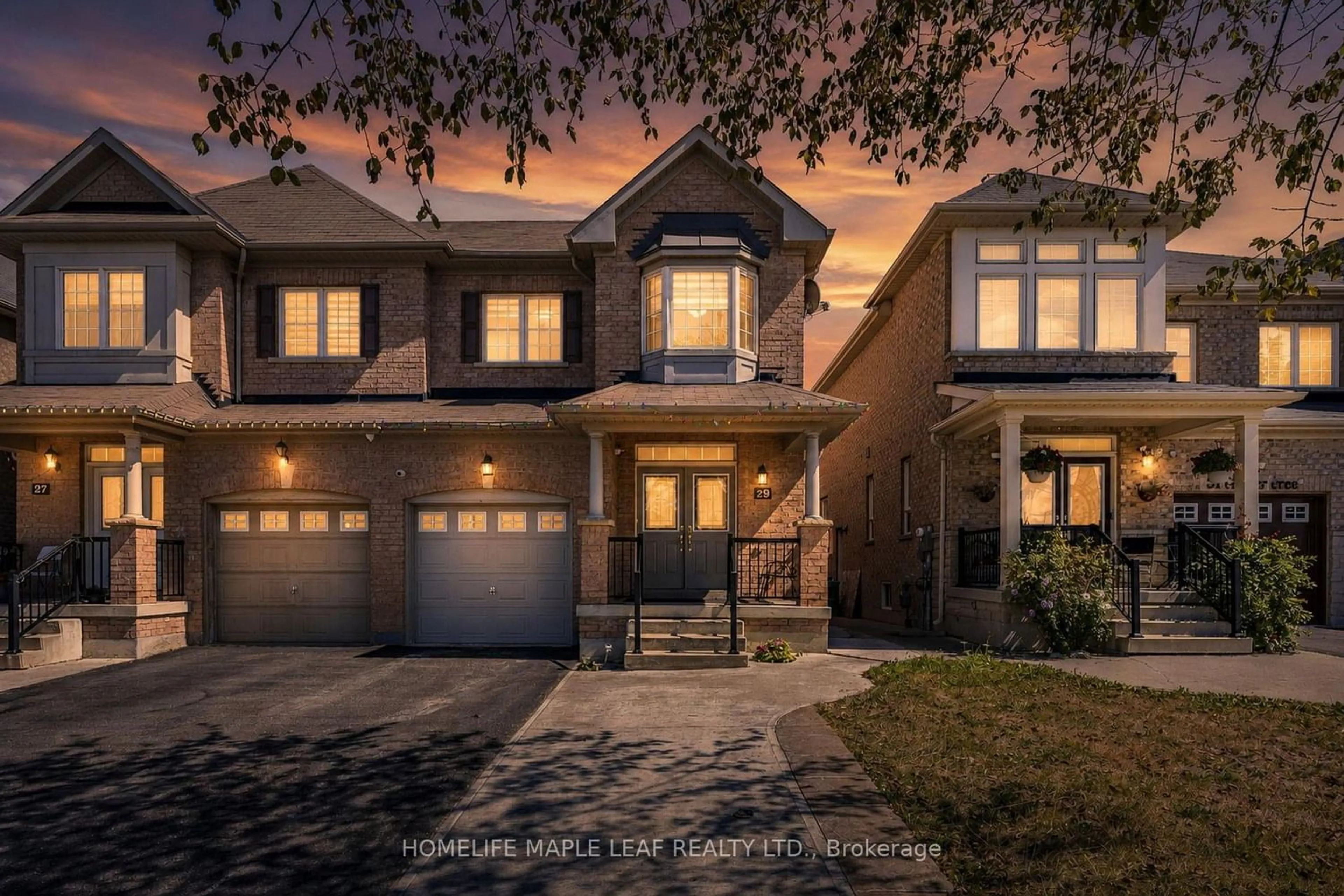Home with brick exterior material, street for 29 Gower Cres, Brampton Ontario L6R 0Y1