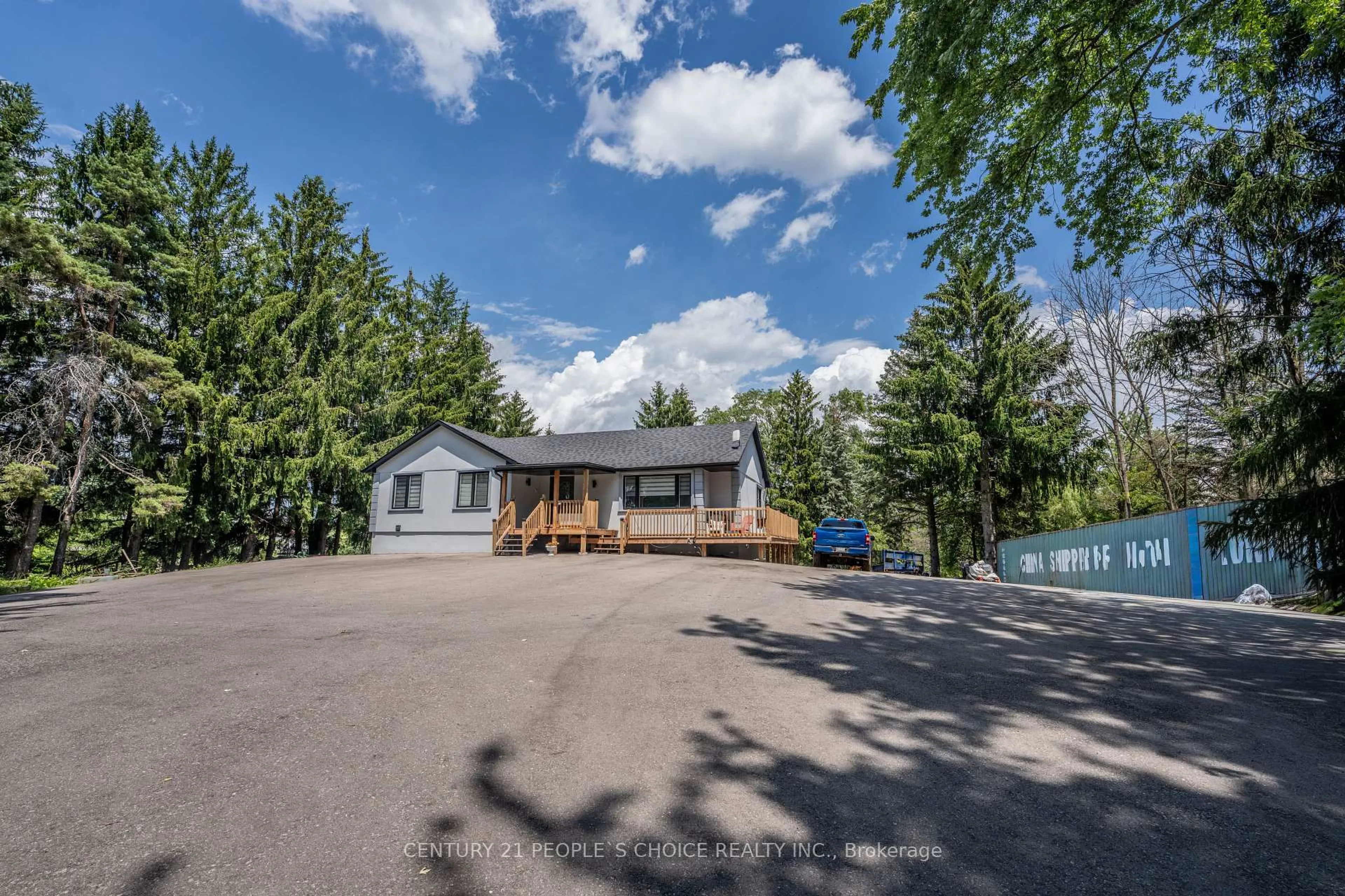 A pic from outside/outdoor area/front of a property/back of a property/a pic from drone, water/lake/river/ocean view for 15553 The Gore Rd, Caledon Ontario L7E 0X3