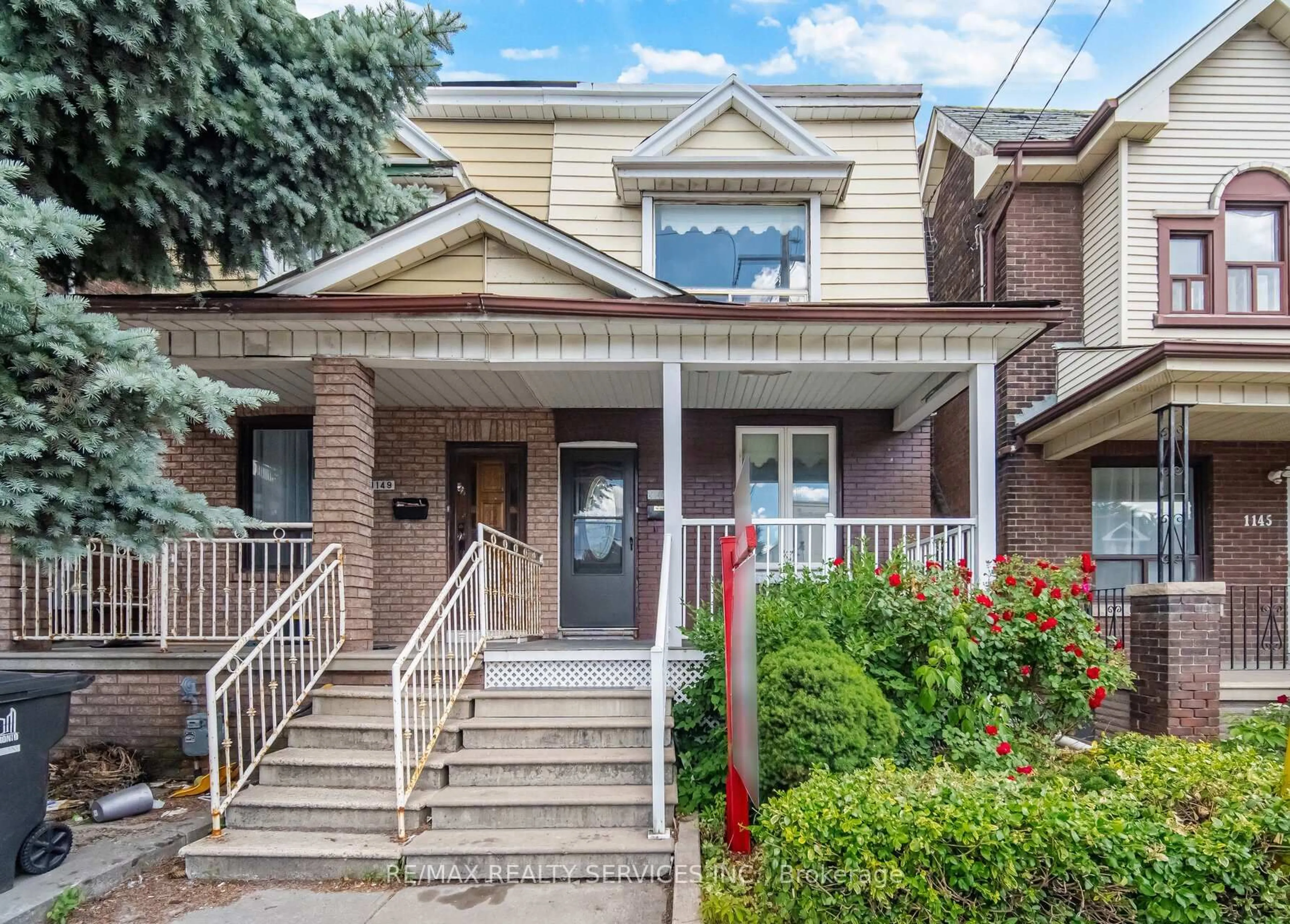 Home with brick exterior material, street for 1147 Dufferin St, Toronto Ontario M6H 4B7