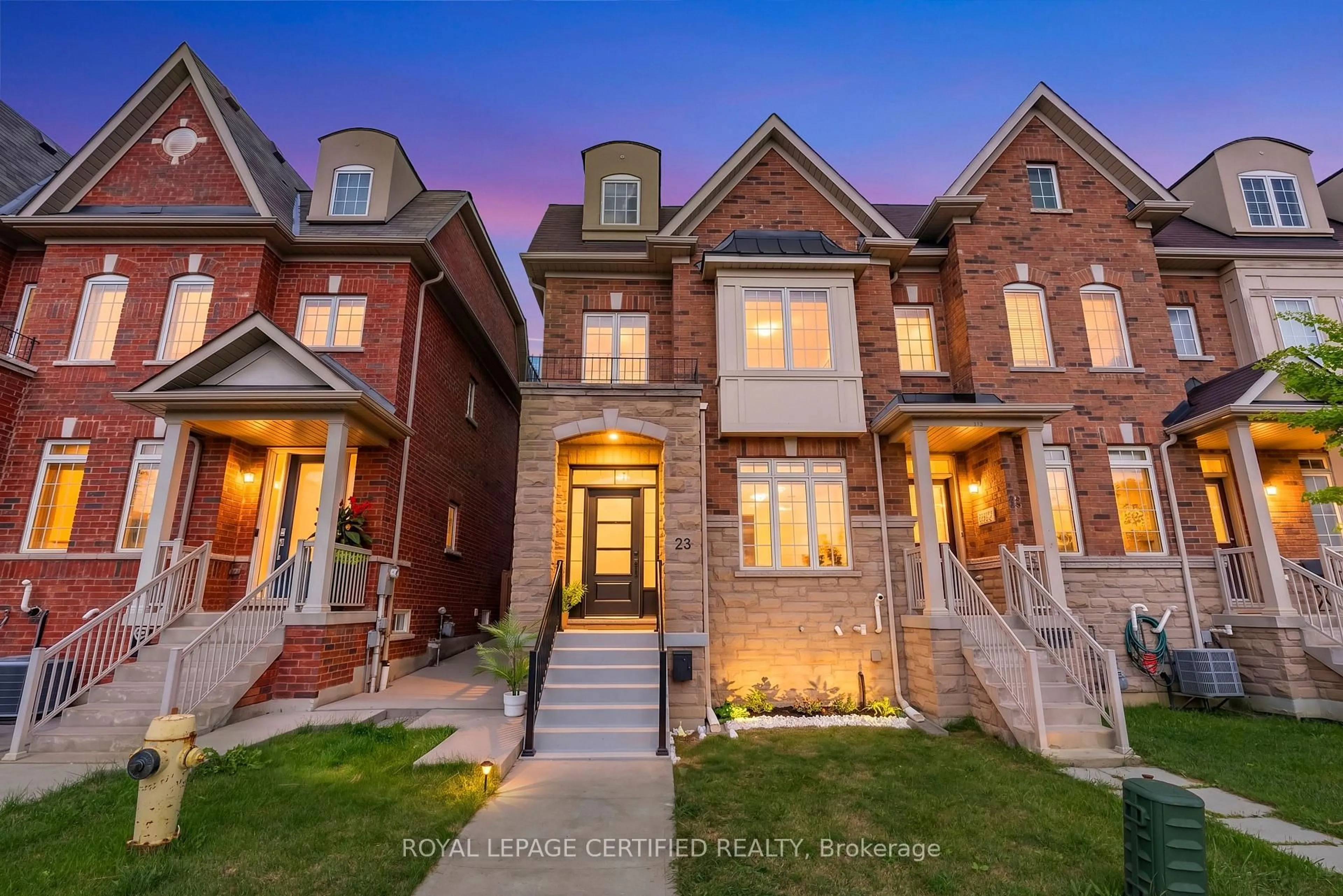 Home with brick exterior material, street for 23 Charlie Jordan Rd, Toronto Ontario M9M 0B7
