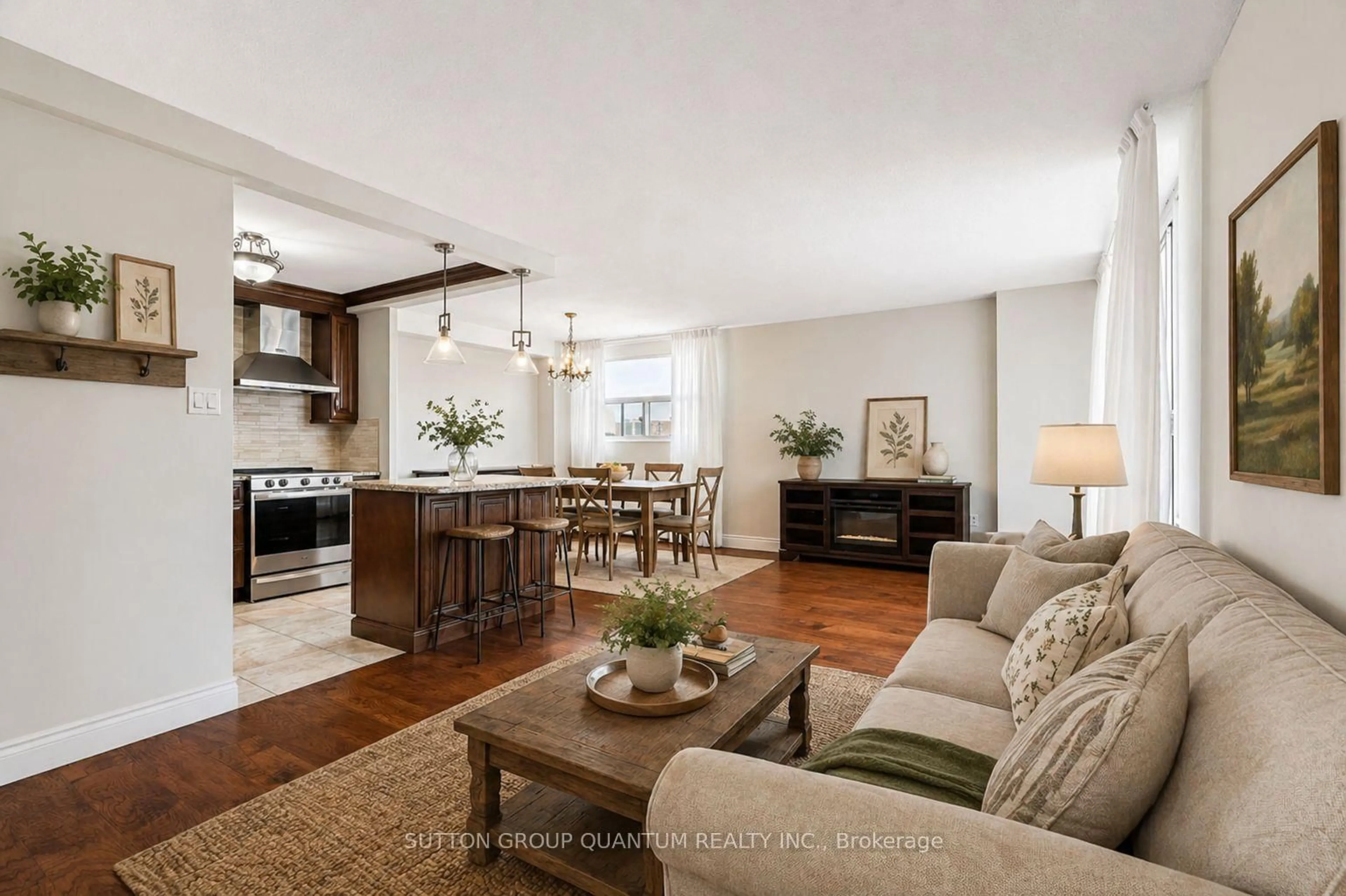Living room with furniture, unknown for 2345 Confederation Pkwy #802, Mississauga Ontario L5B 2H3