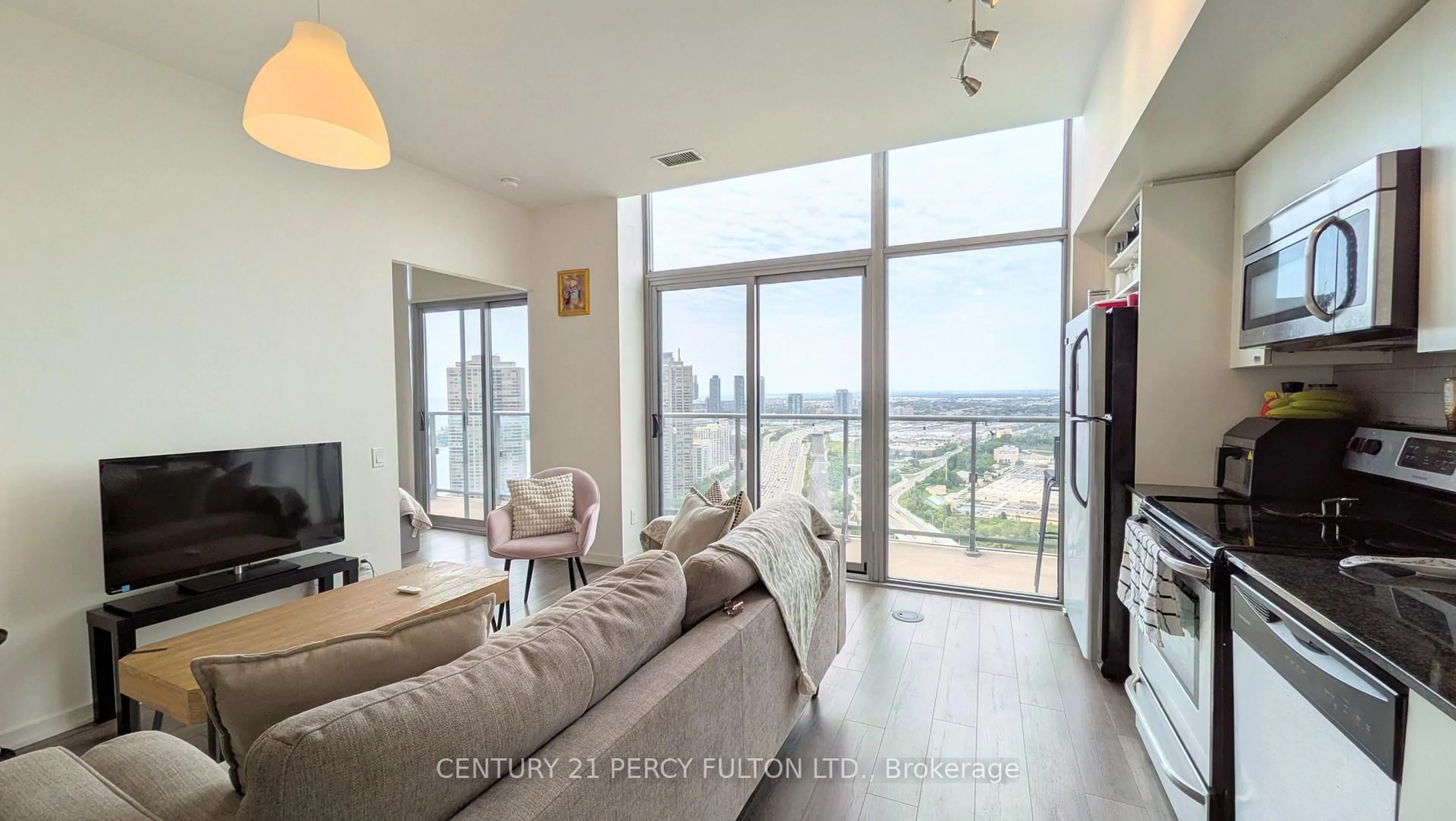 Living room with furniture, unknown for 105 The Queensway #3505, Toronto Ontario M6S 5B5