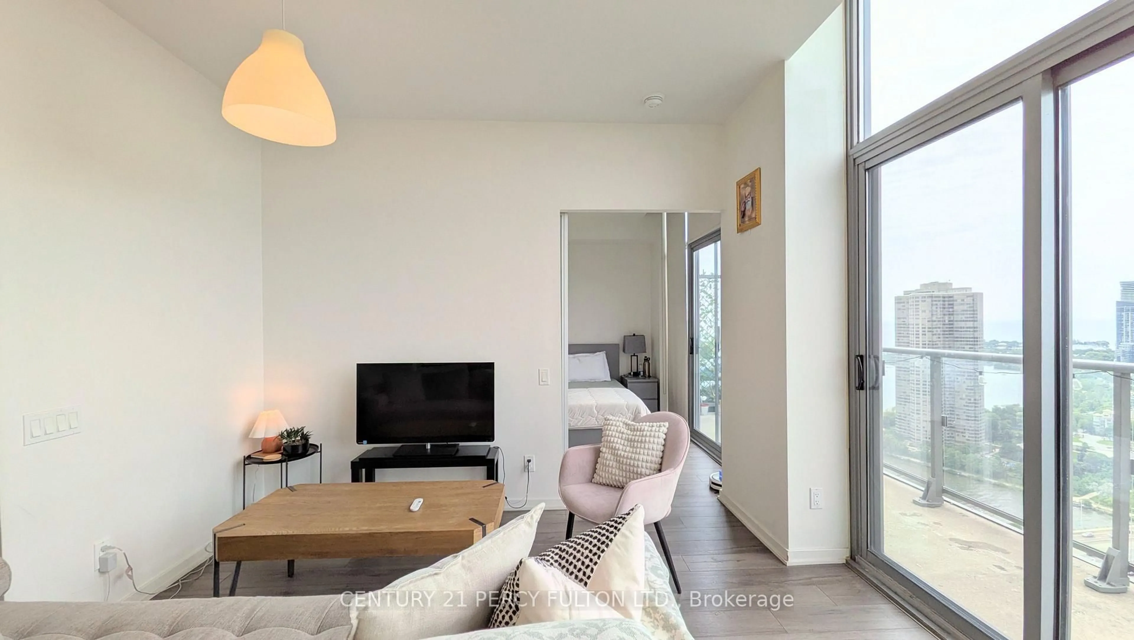 Living room with furniture, unknown for 105 The Queensway #3505, Toronto Ontario M6S 5B5