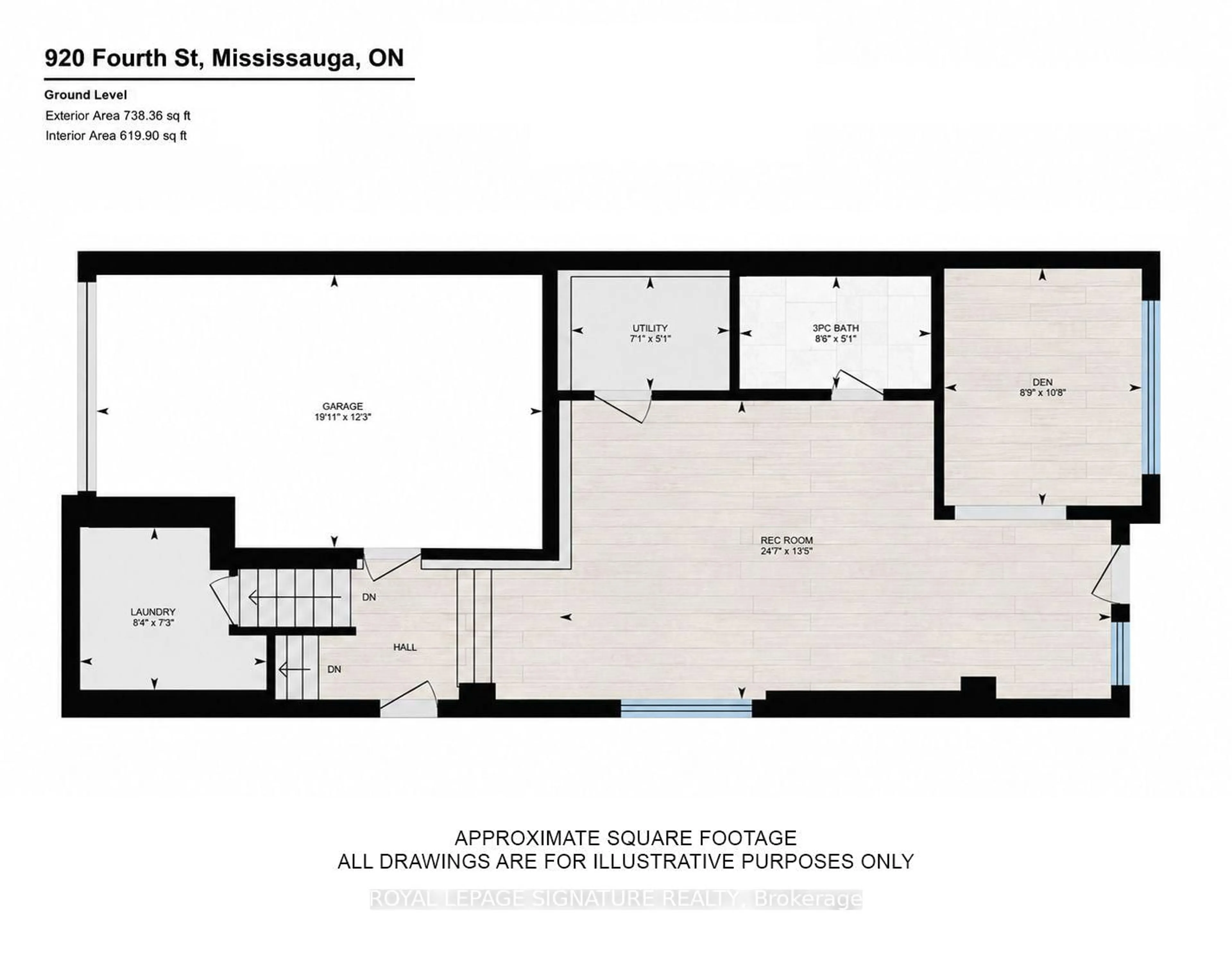 Floor plan for 920 Fourth St, Mississauga Ontario L5E 1J6