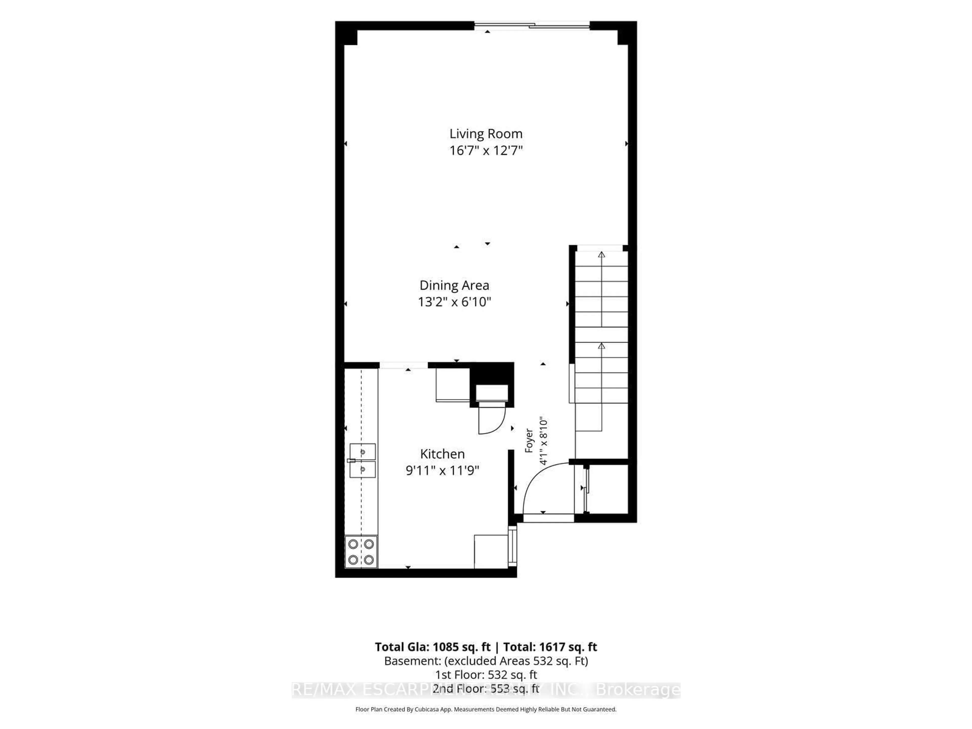 Floor plan for 140 Ripley Crt #4, Oakville Ontario L6H 1H1