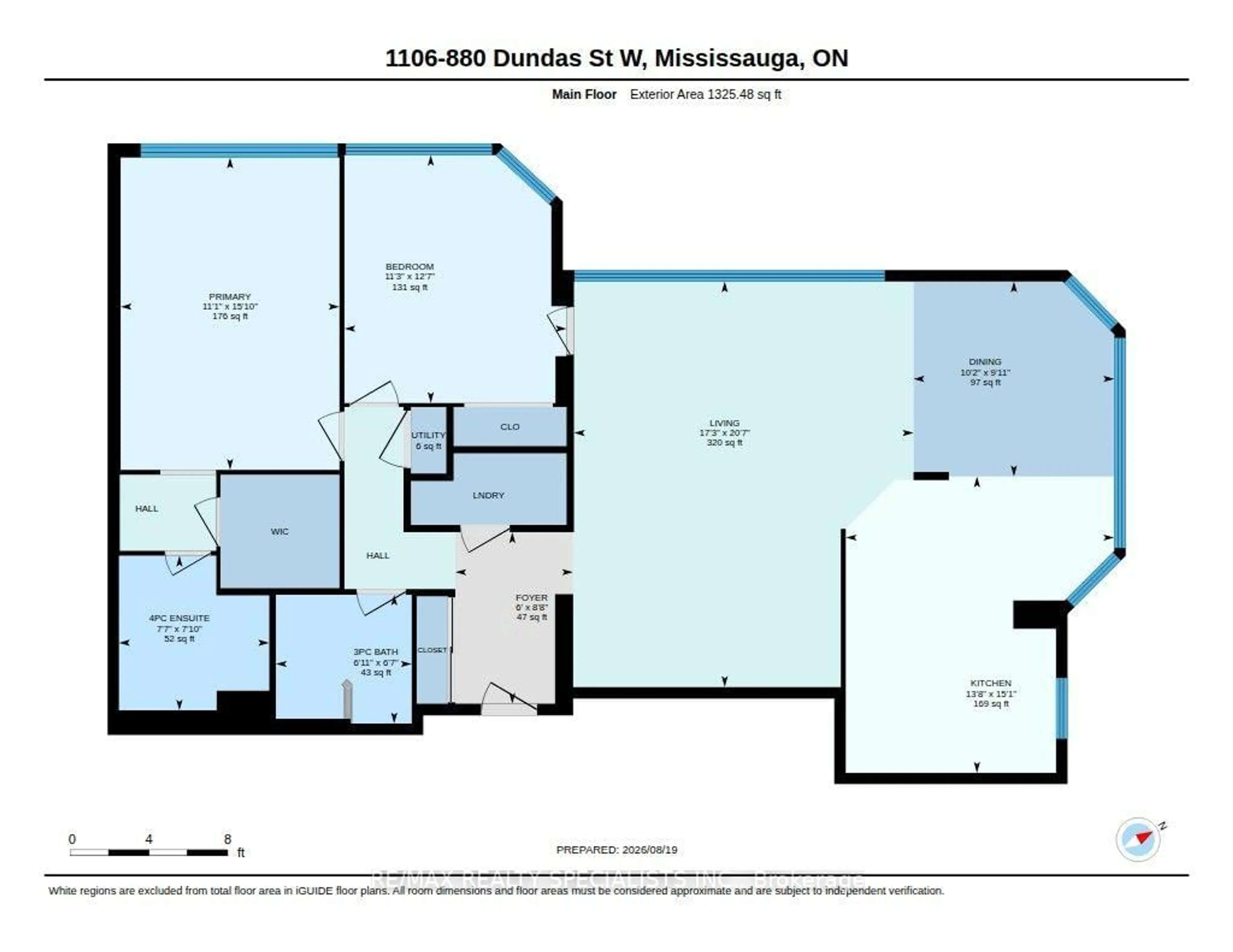 Floor plan for 880 Dundas St #1106, Mississauga Ontario L5C 4H3