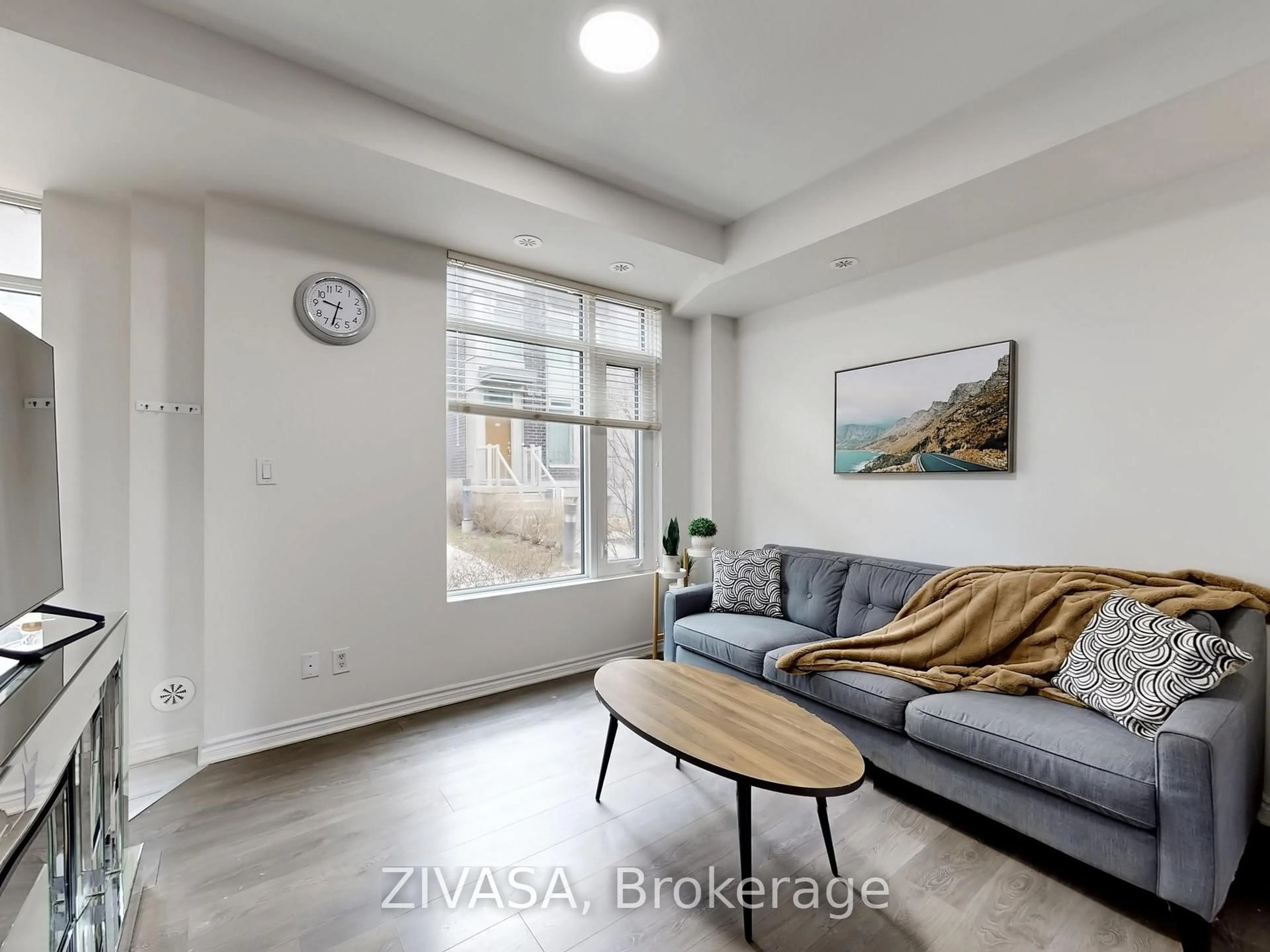 Living room with furniture, unknown for 15 Applewood Lane #92, Toronto Ontario M9C 2Z7