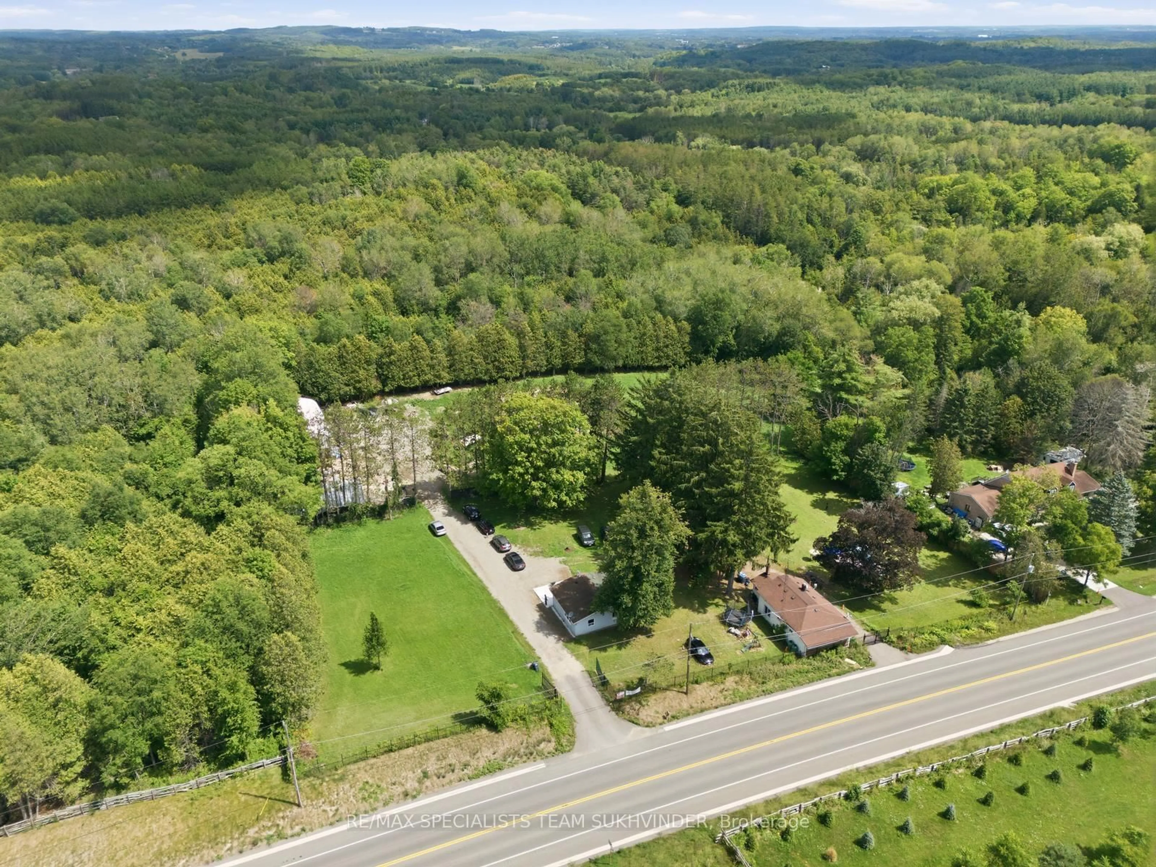 A pic from outside/outdoor area/front of a property/back of a property/a pic from drone, forest/trees view for 17043 The Gore Rd, Caledon Ontario L7E 0X6