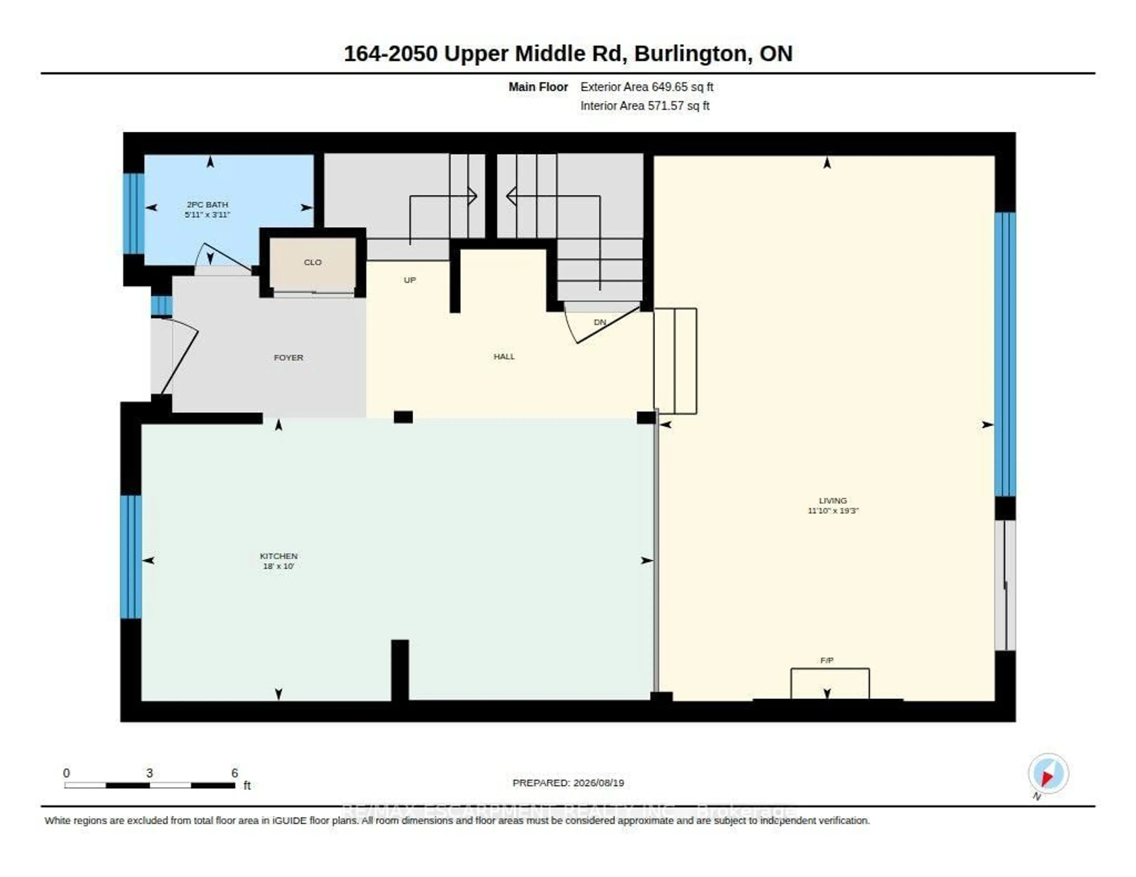 Floor plan for 2050 Upper Middle Rd #164, Burlington Ontario L7P 3R9