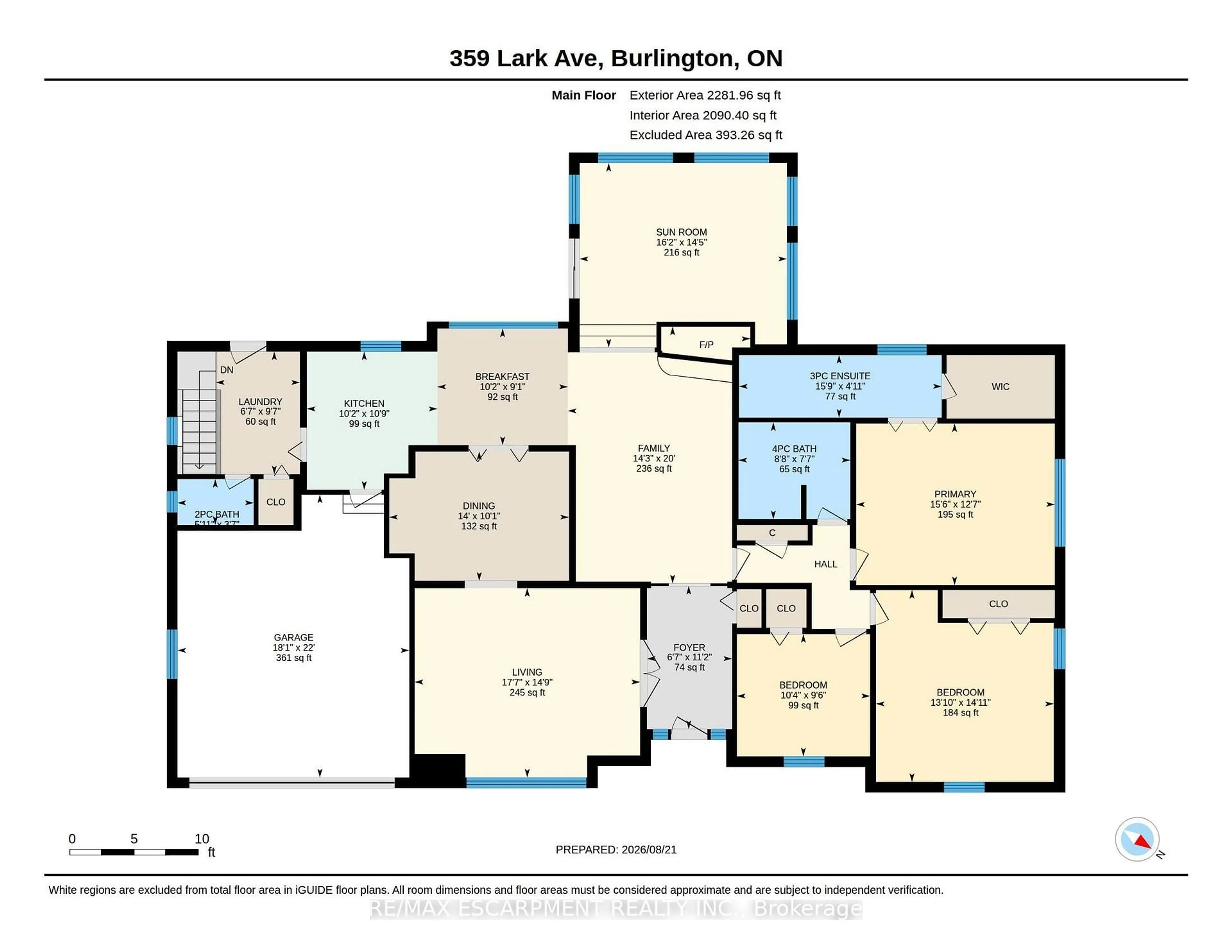 Floor plan for 359 Lark Ave, Burlington Ontario L7T 2T1