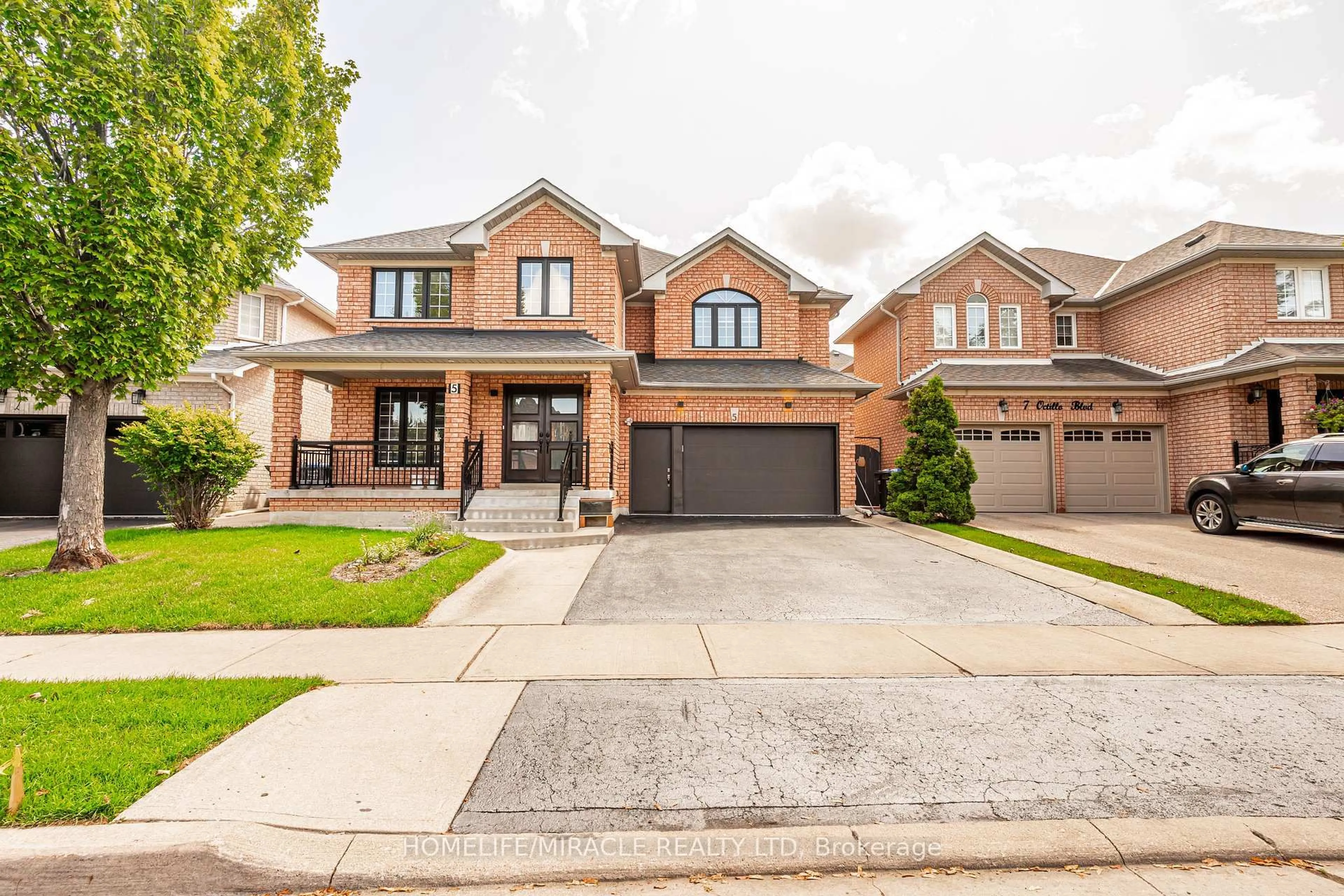 Home with brick exterior material, street for 5 Octillo Blvd, Brampton Ontario L6R 2P7