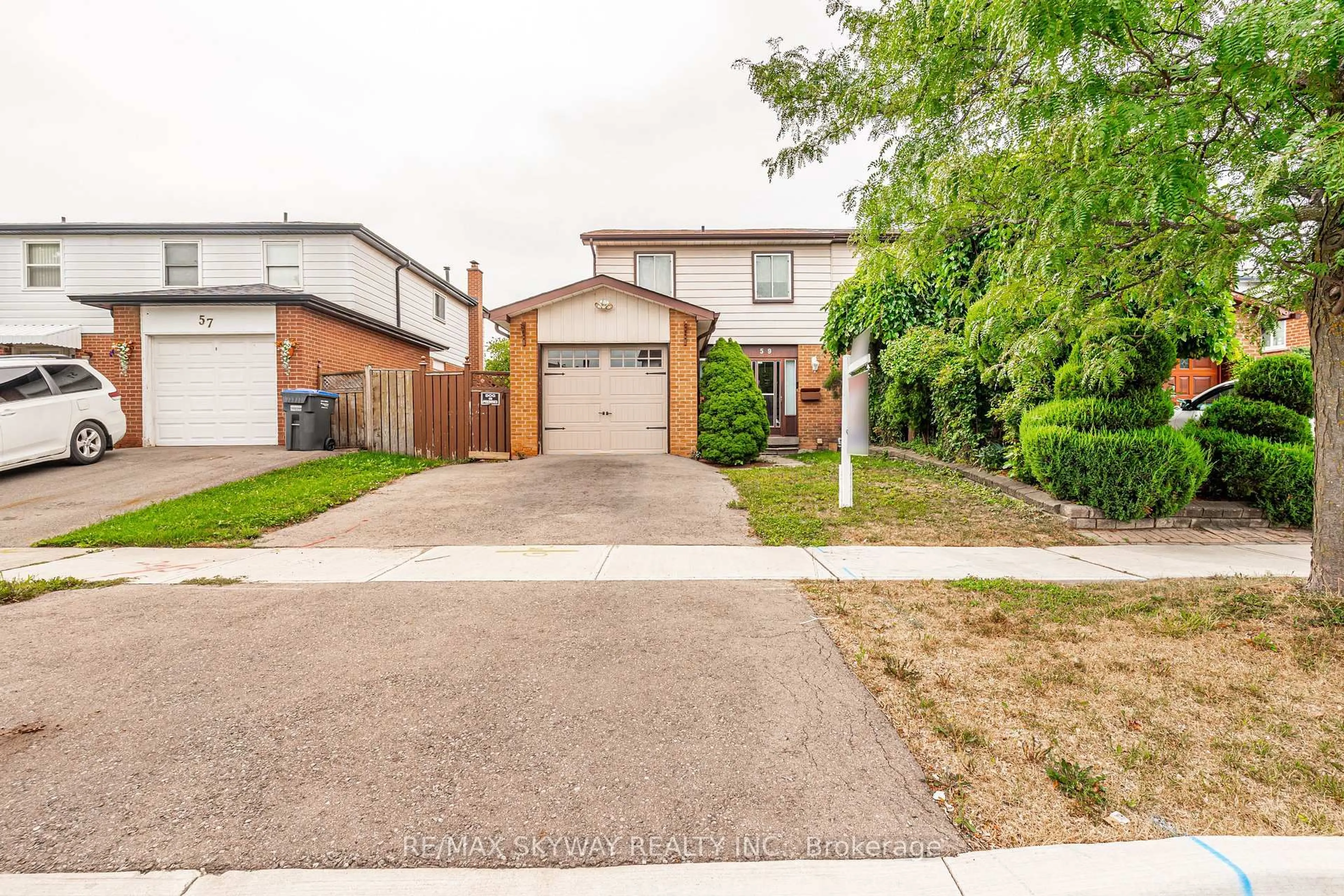 Home with brick exterior material, street for 59 Skegby Rd, Brampton Ontario L6V 2T8