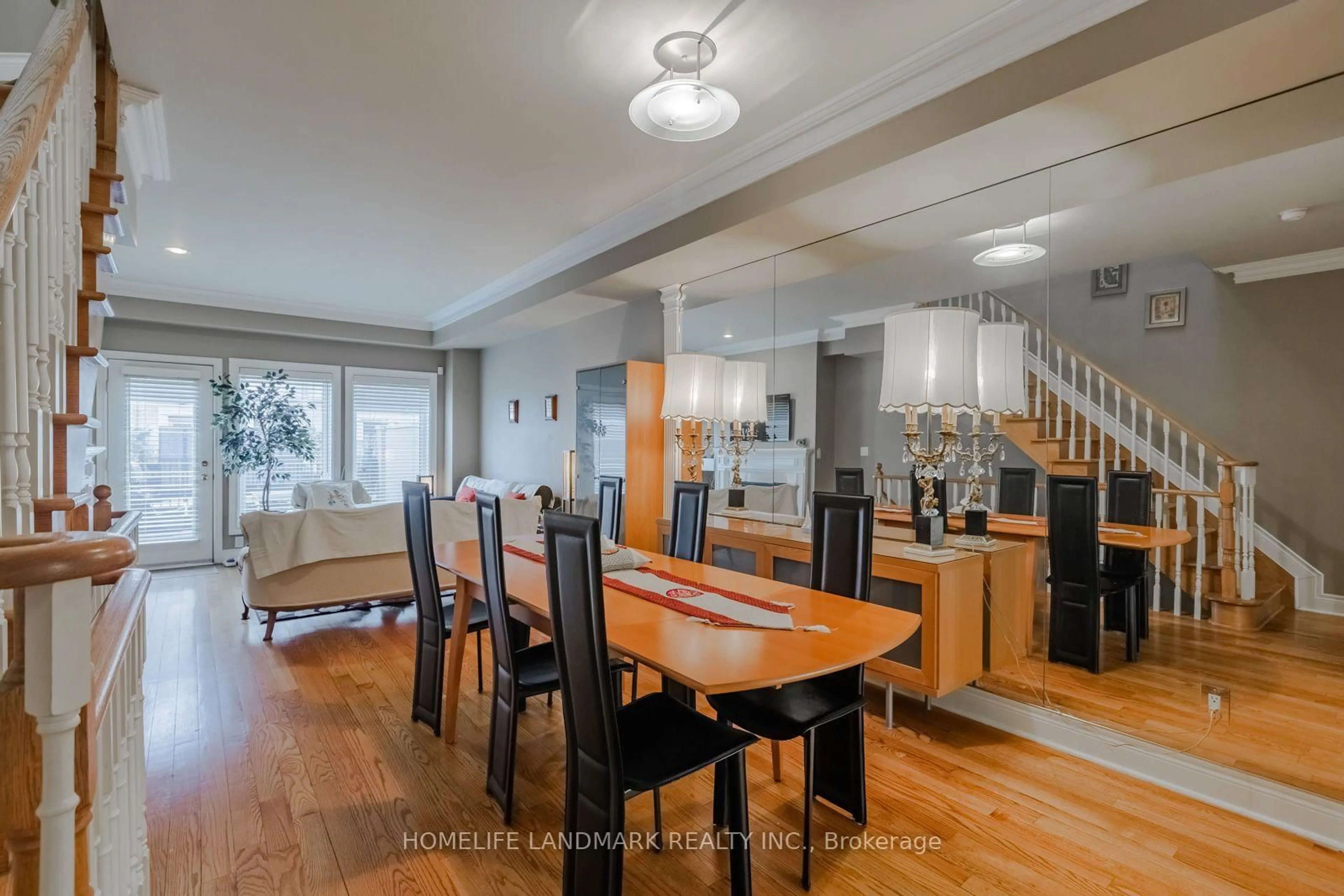 Dining room, wood/laminate floor for 2283 Lake Shore Blvd #B, Toronto Ontario M8V 1A6