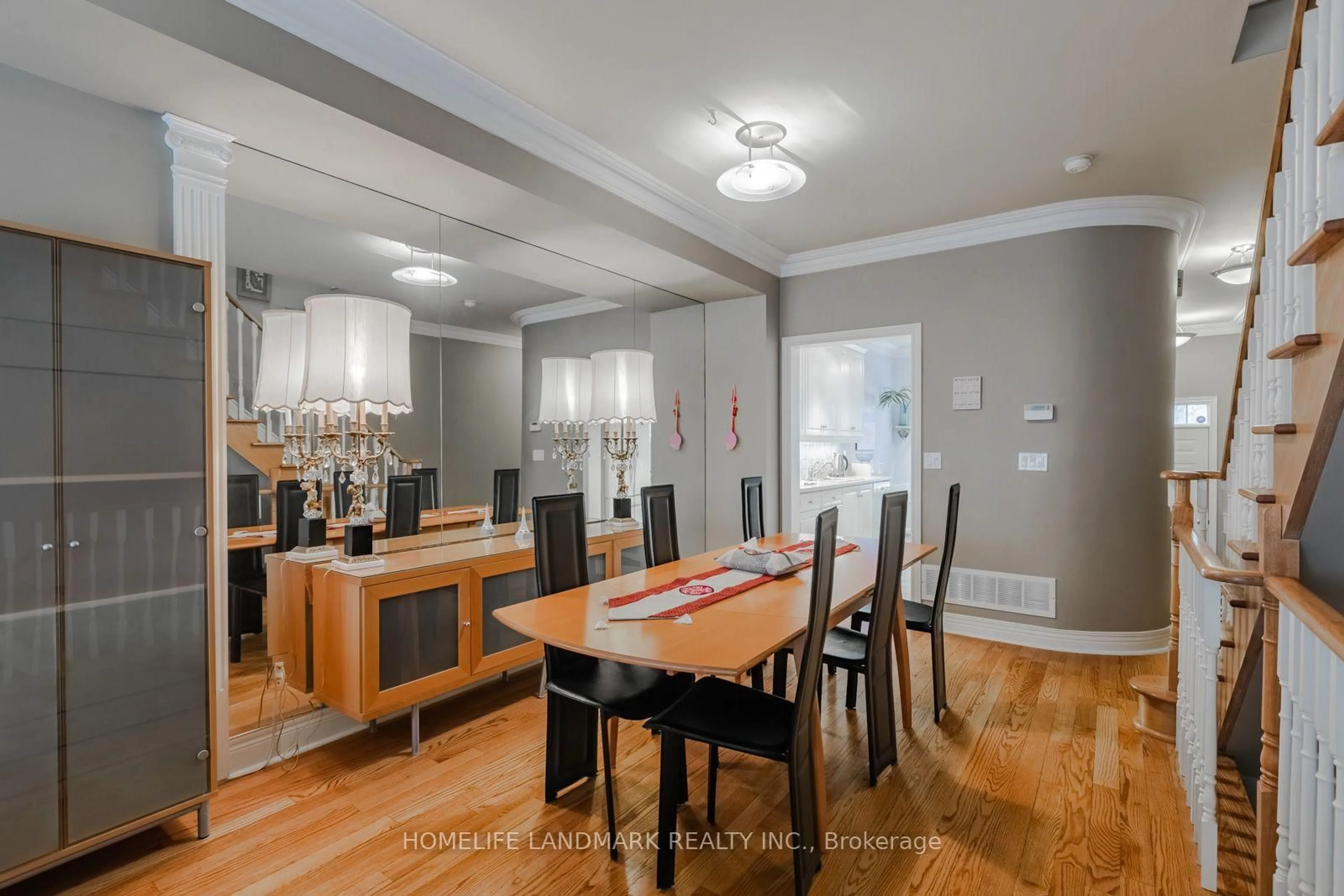 Dining room, wood/laminate floor for 2283 Lake Shore Blvd #B, Toronto Ontario M8V 1A6