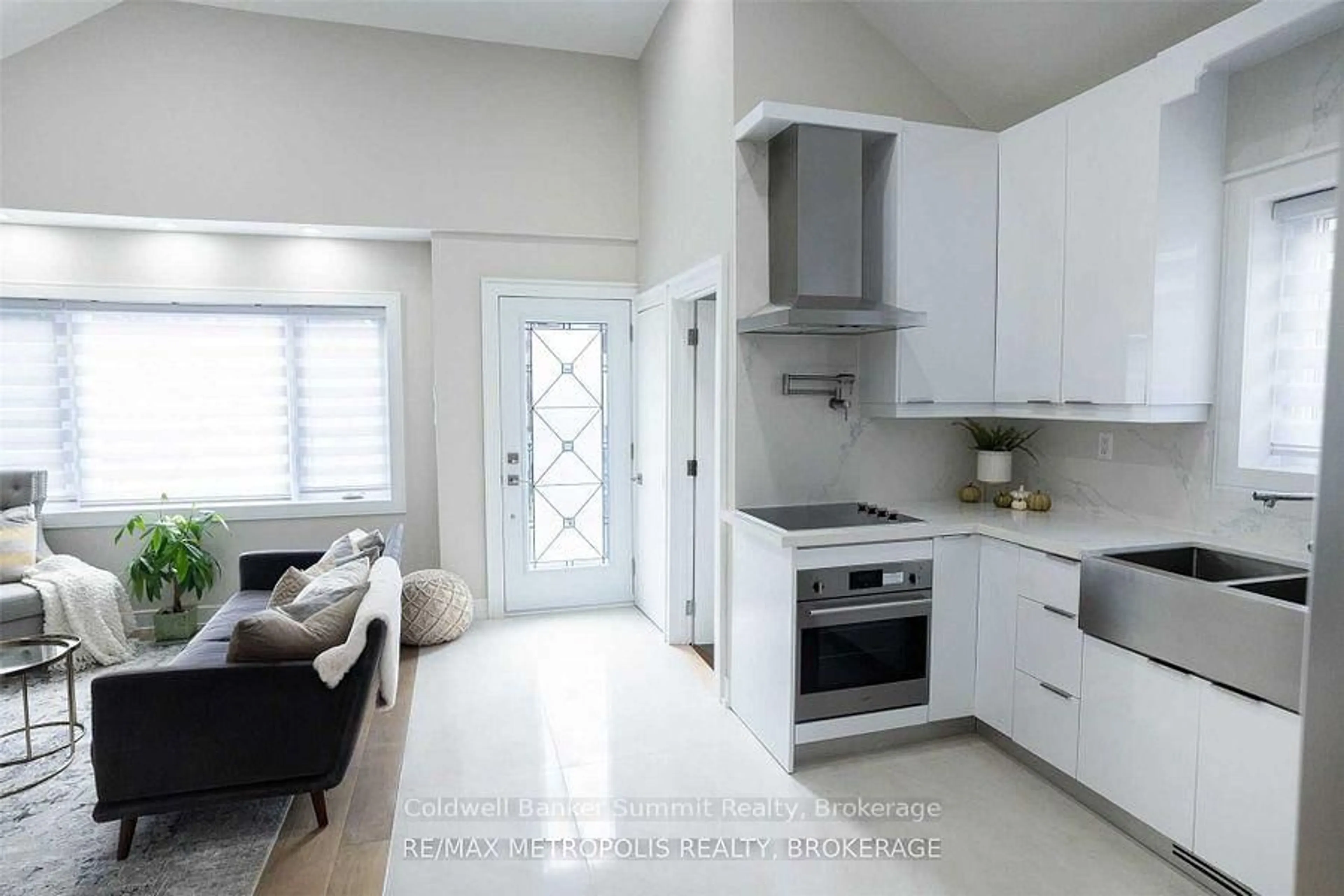 Open concept kitchen, ceramic/tile floor for 44 Ypres Rd, Toronto Ontario M6M 1N9