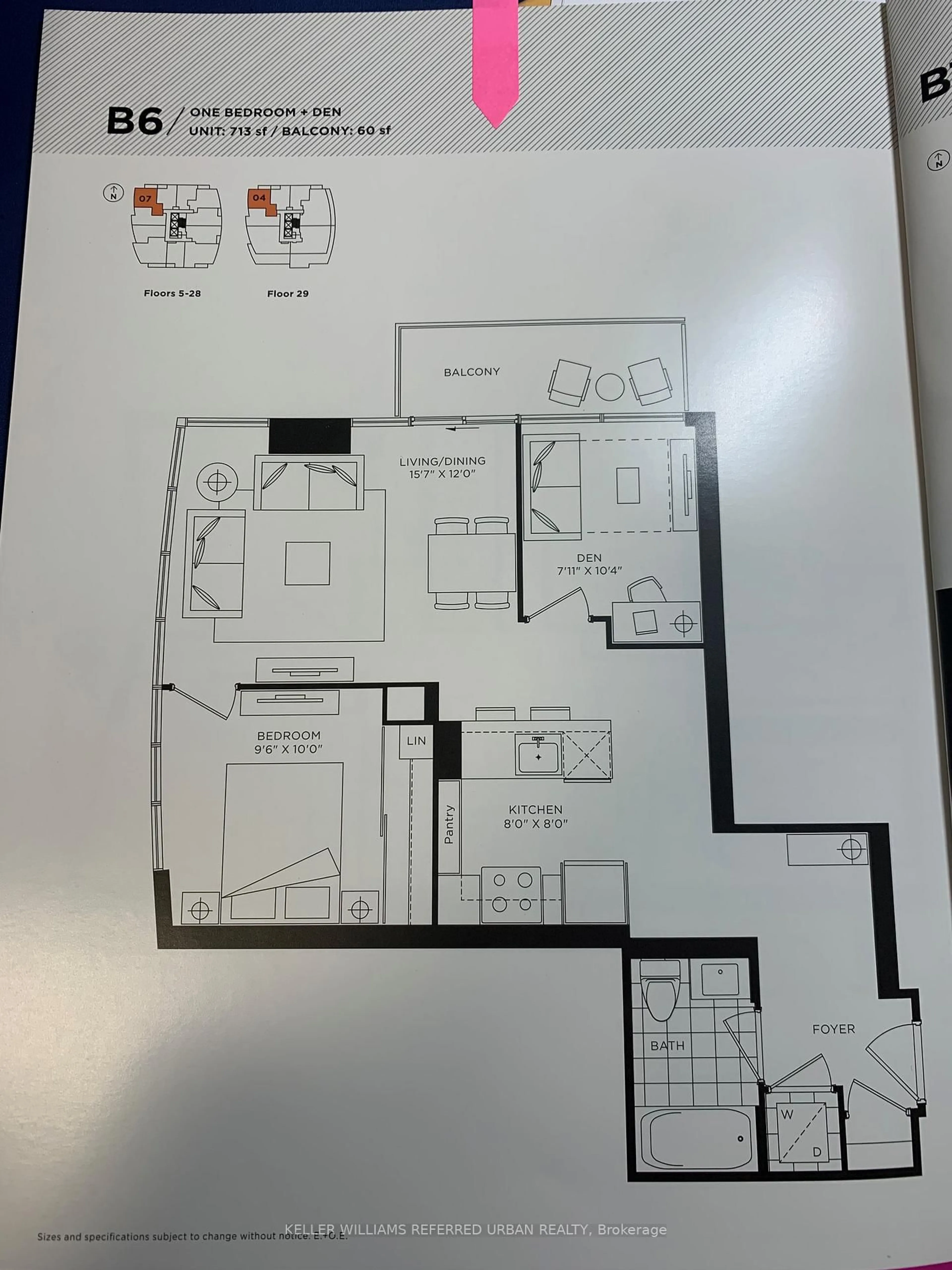 Floor plan for 9 Valhalla Inn Rd #2407, Toronto Ontario M9B 0B2