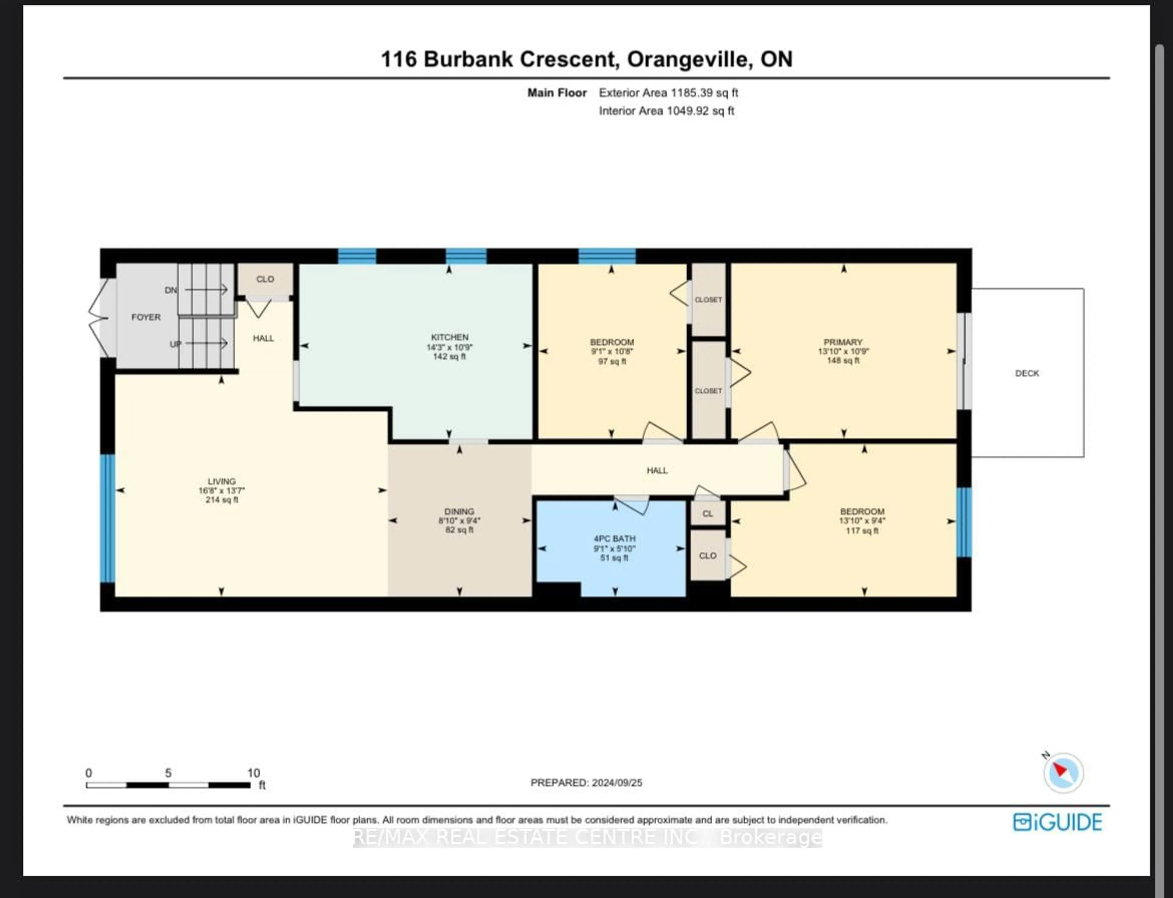 Floor plan for 116 Burbank Cres, Orangeville Ontario L9W 3H8