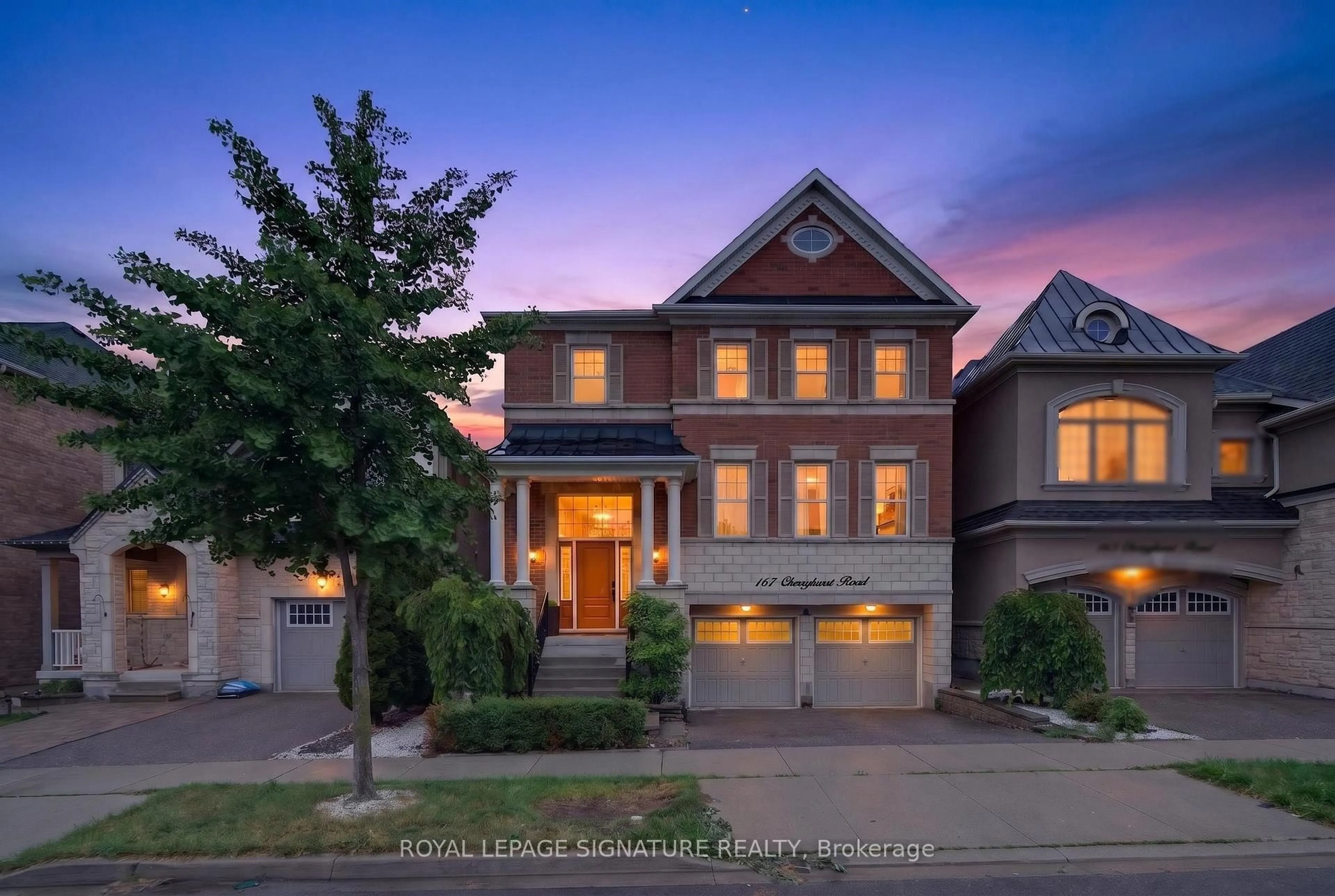 Home with brick exterior material, street for 167 Cherryhurst Rd, Oakville Ontario L6M 0W1