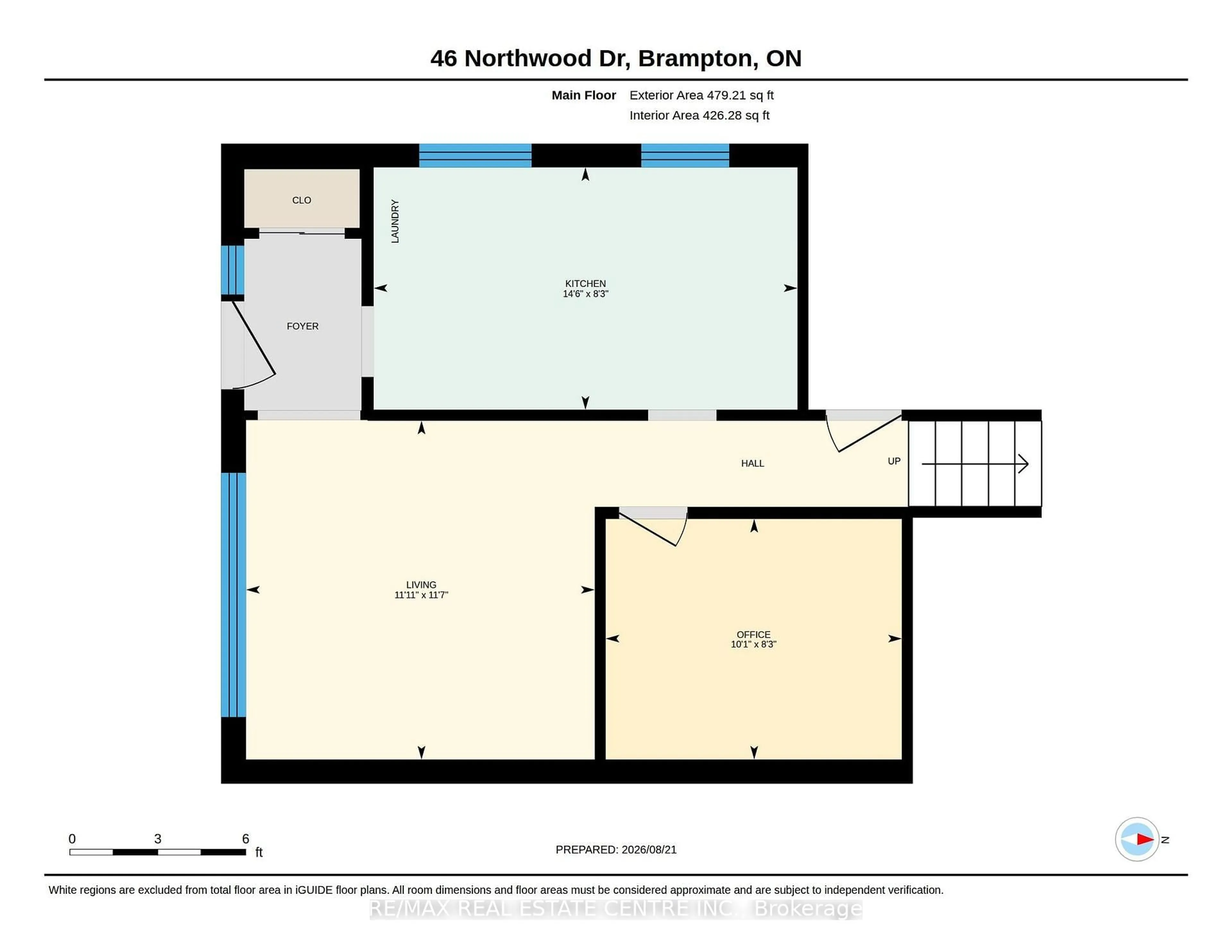 Floor plan for 46 Northwood Dr, Brampton Ontario L6X 2L2