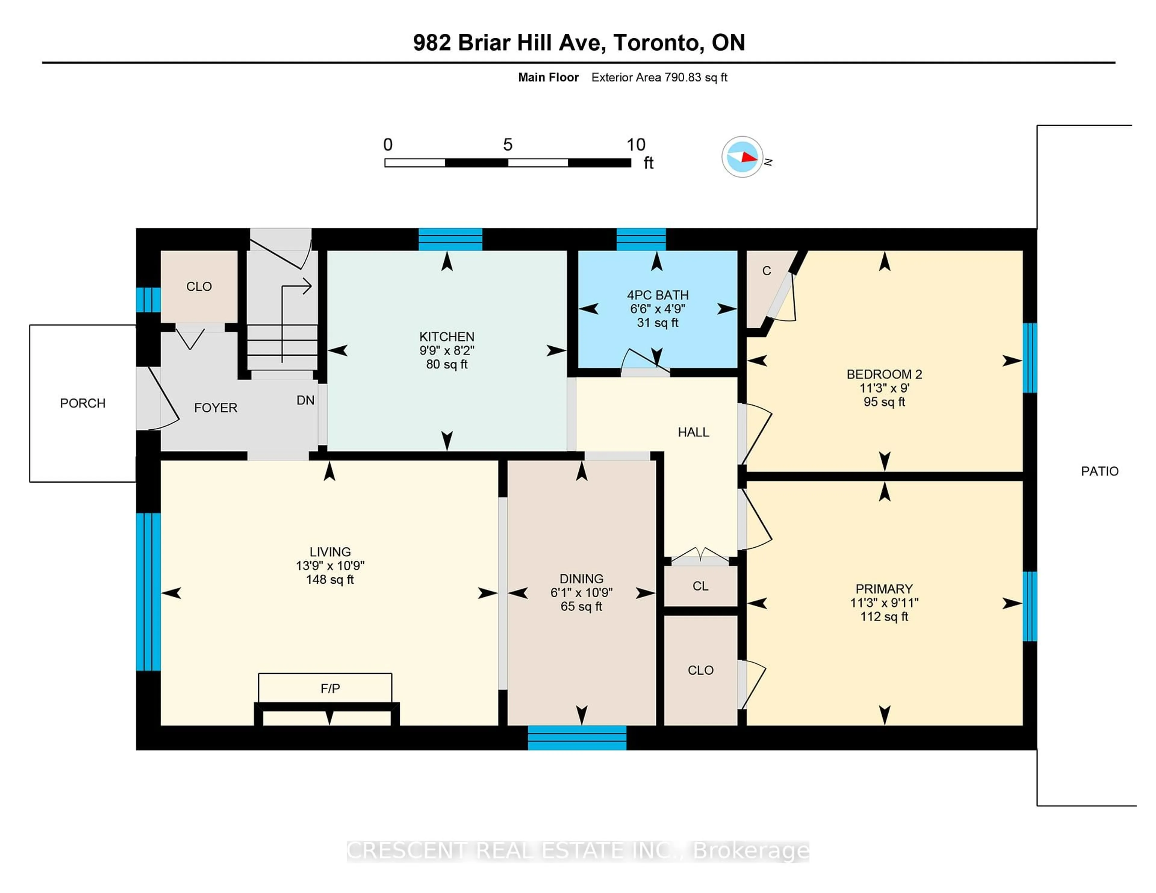 Floor plan for 982 Briar Hill Ave, Toronto Ontario M6B 1M3