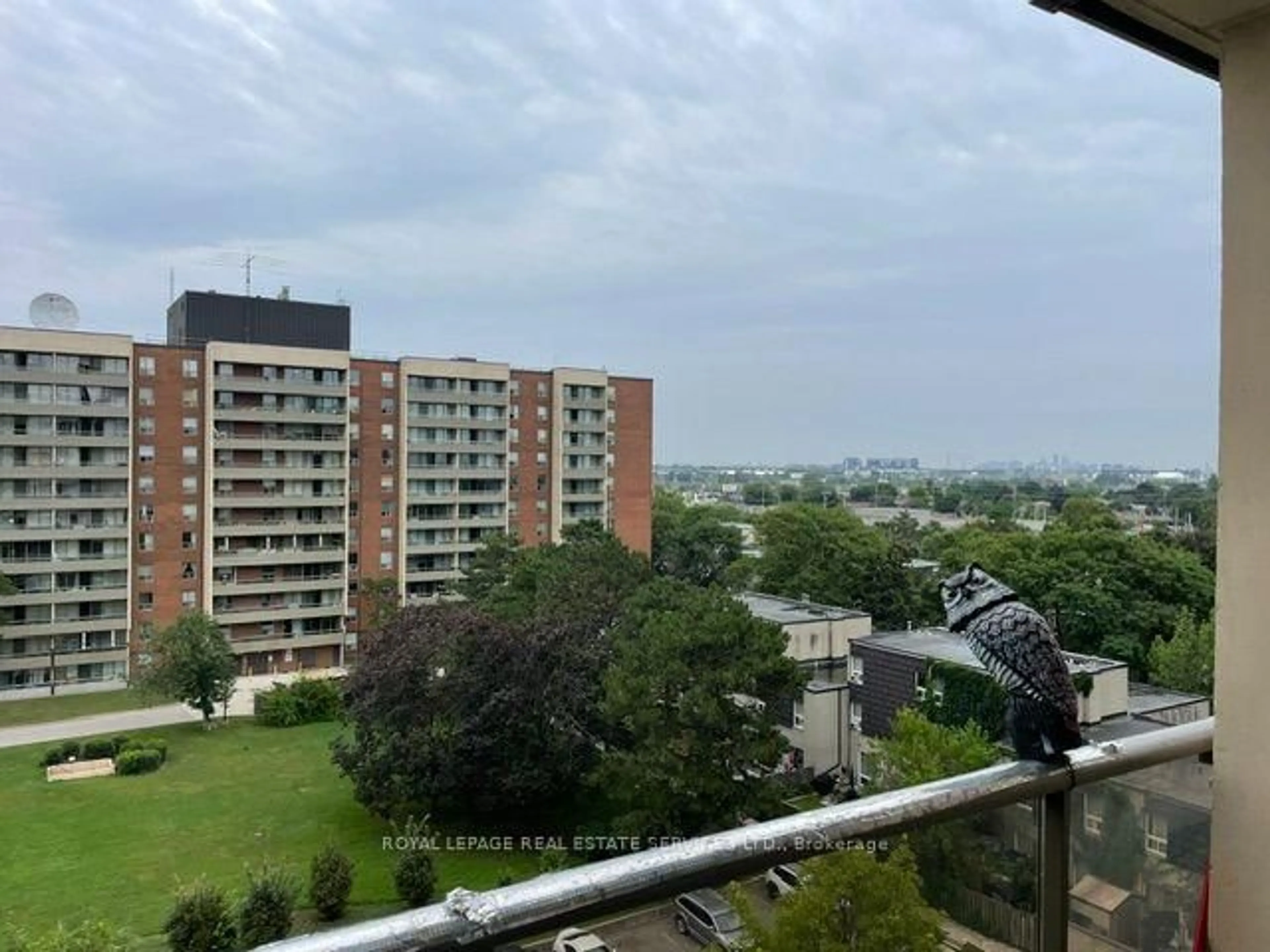 Balcony in the apartment, city buildings view from balcony for 25 Four Winds Dr #805, Toronto Ontario L5R 3W8