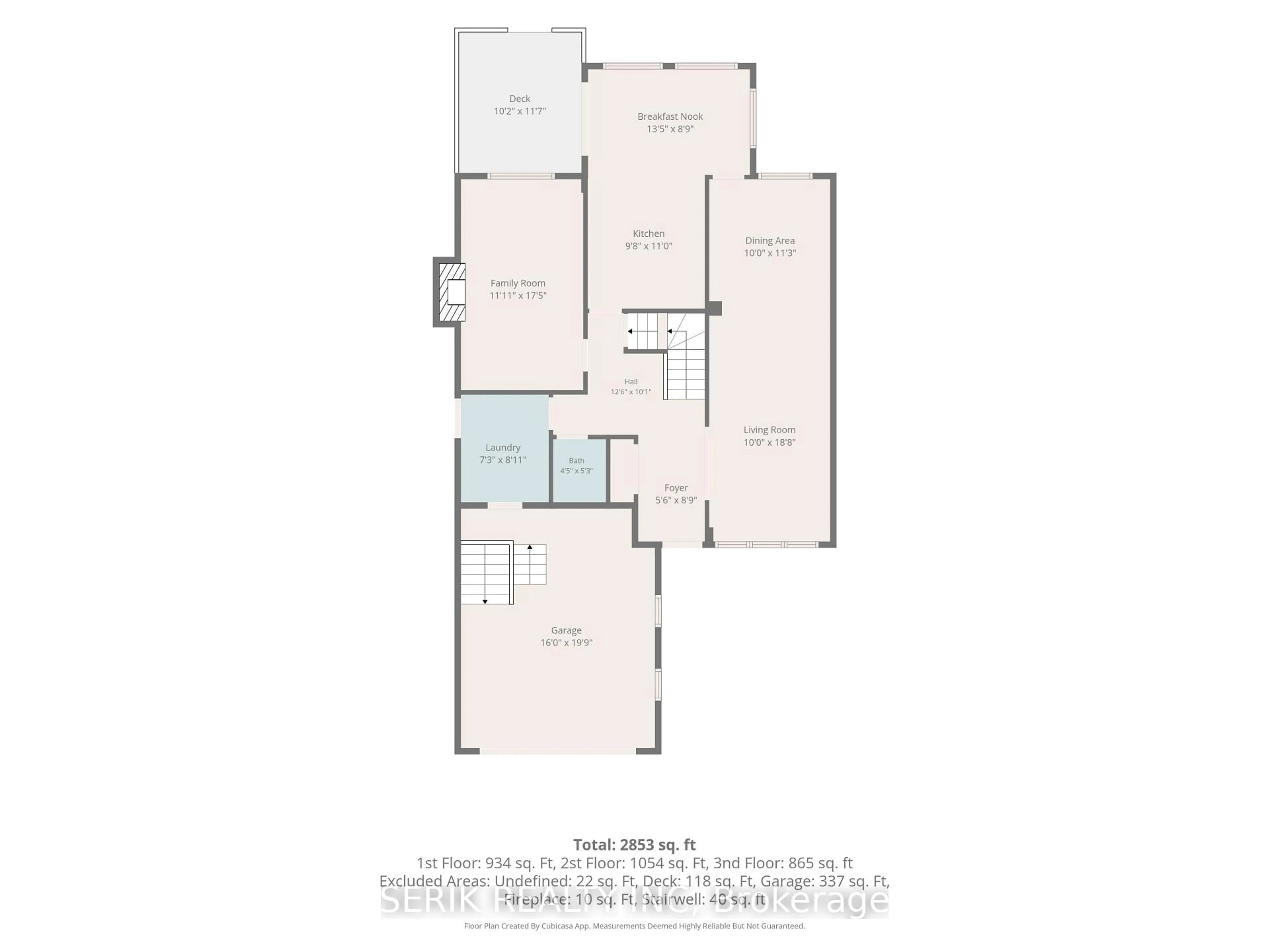 Floor plan for 110 Havelock Dr, Brampton Ontario L6W 4C6