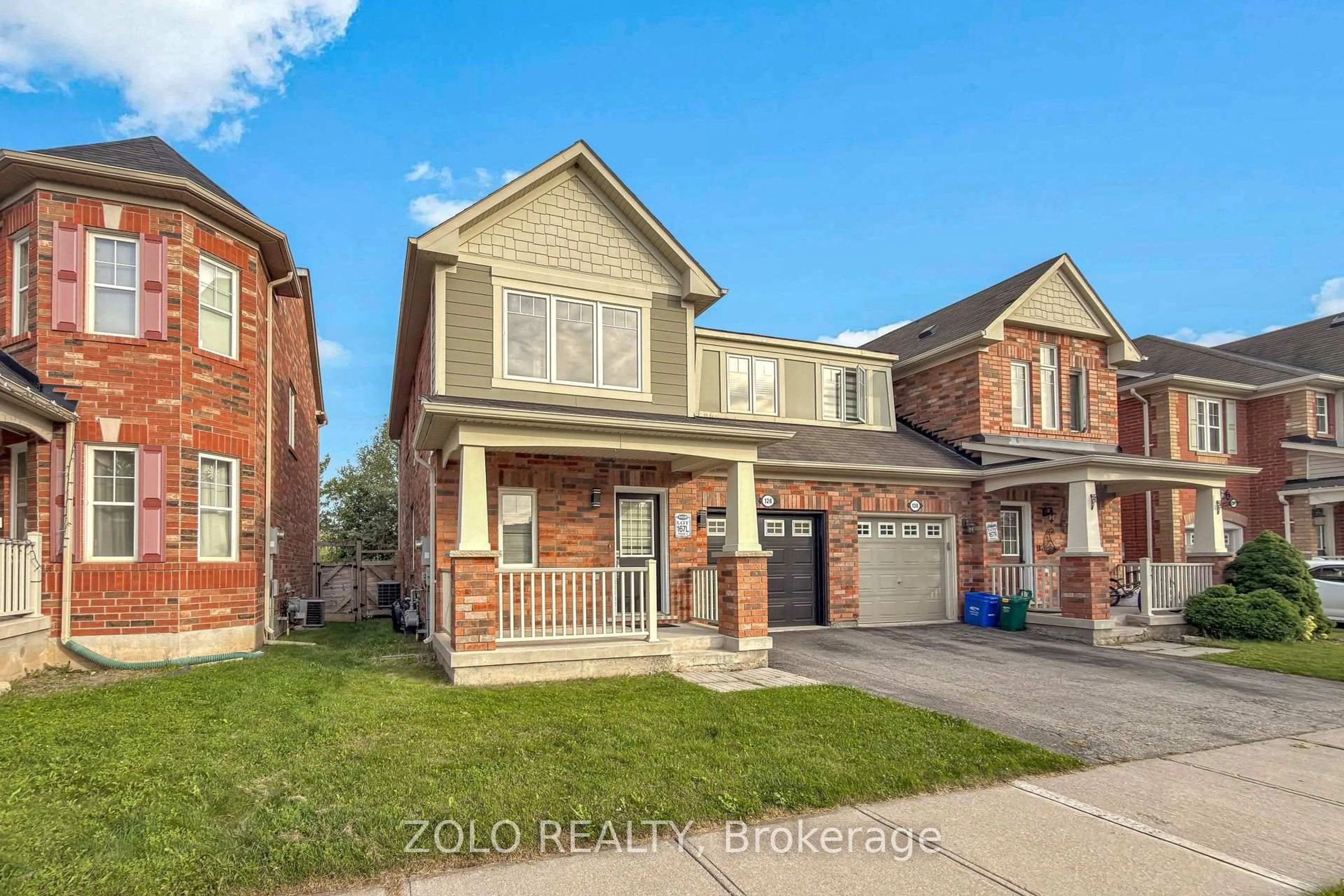Home with brick exterior material, street for 128 Van Fleet Terr, Milton Ontario L9T 0Y3