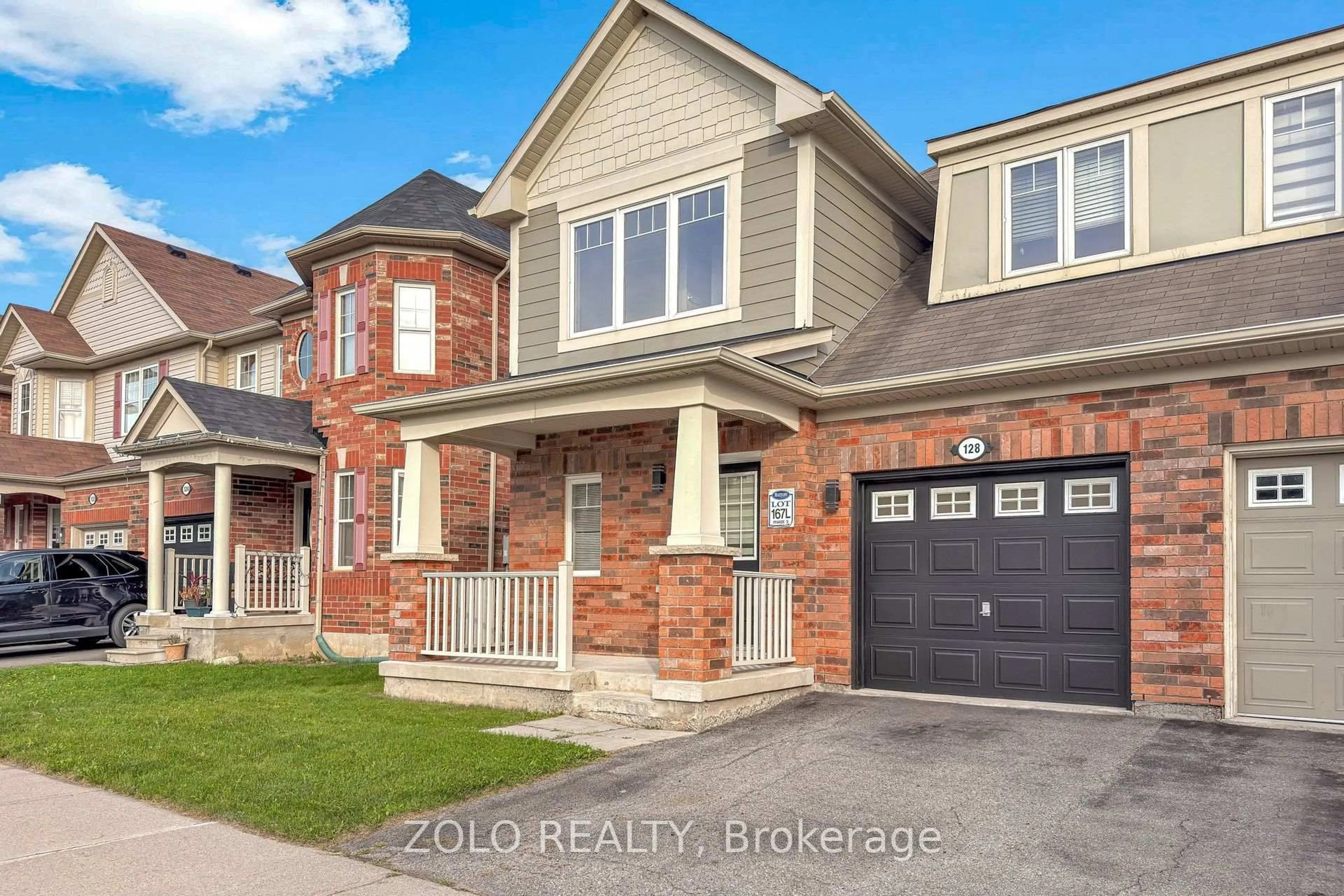 Home with brick exterior material, street for 128 Van Fleet Terr, Milton Ontario L9T 0Y3